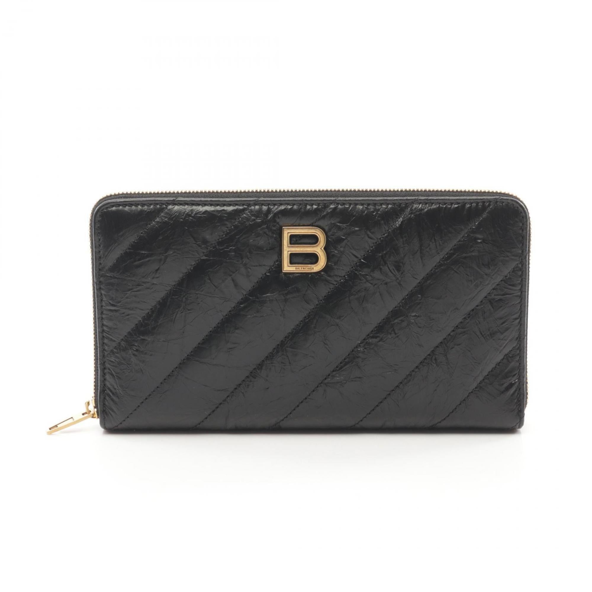 Balenciaga Black Leather Long Wallet (Bi-Fold) (Pre-Owned)