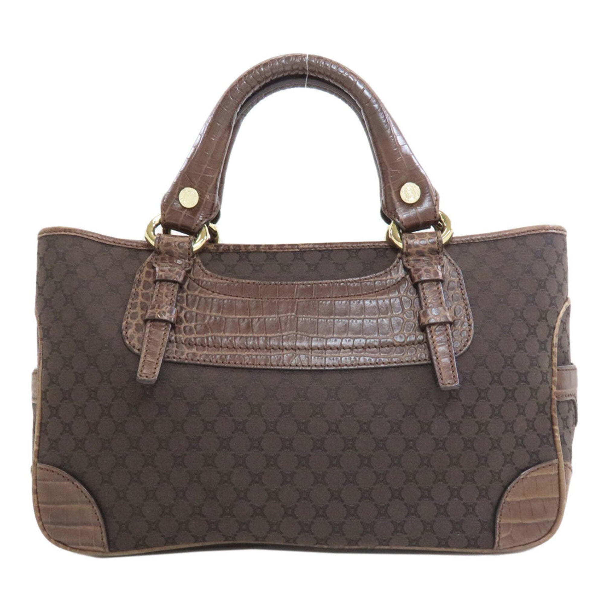 Celine Dark Brown Canvas Handbag (Pre-Owned)