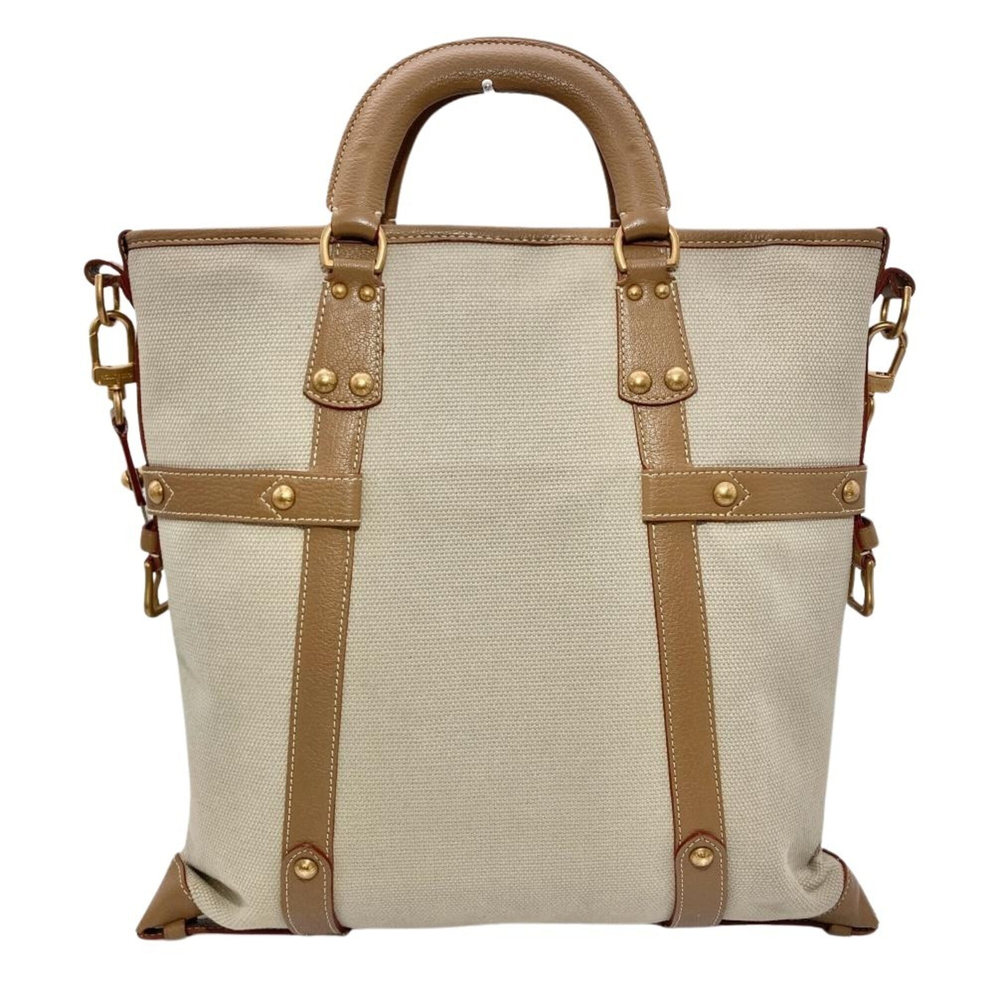 Louis Vuitton Beige Canvas Tote Bag (Pre-Owned)
