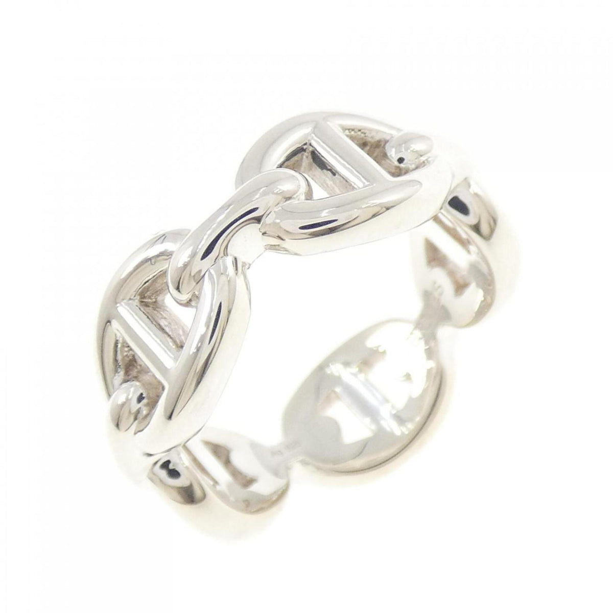 Hermes Silver 925 Band Ring (Pre-Owned)