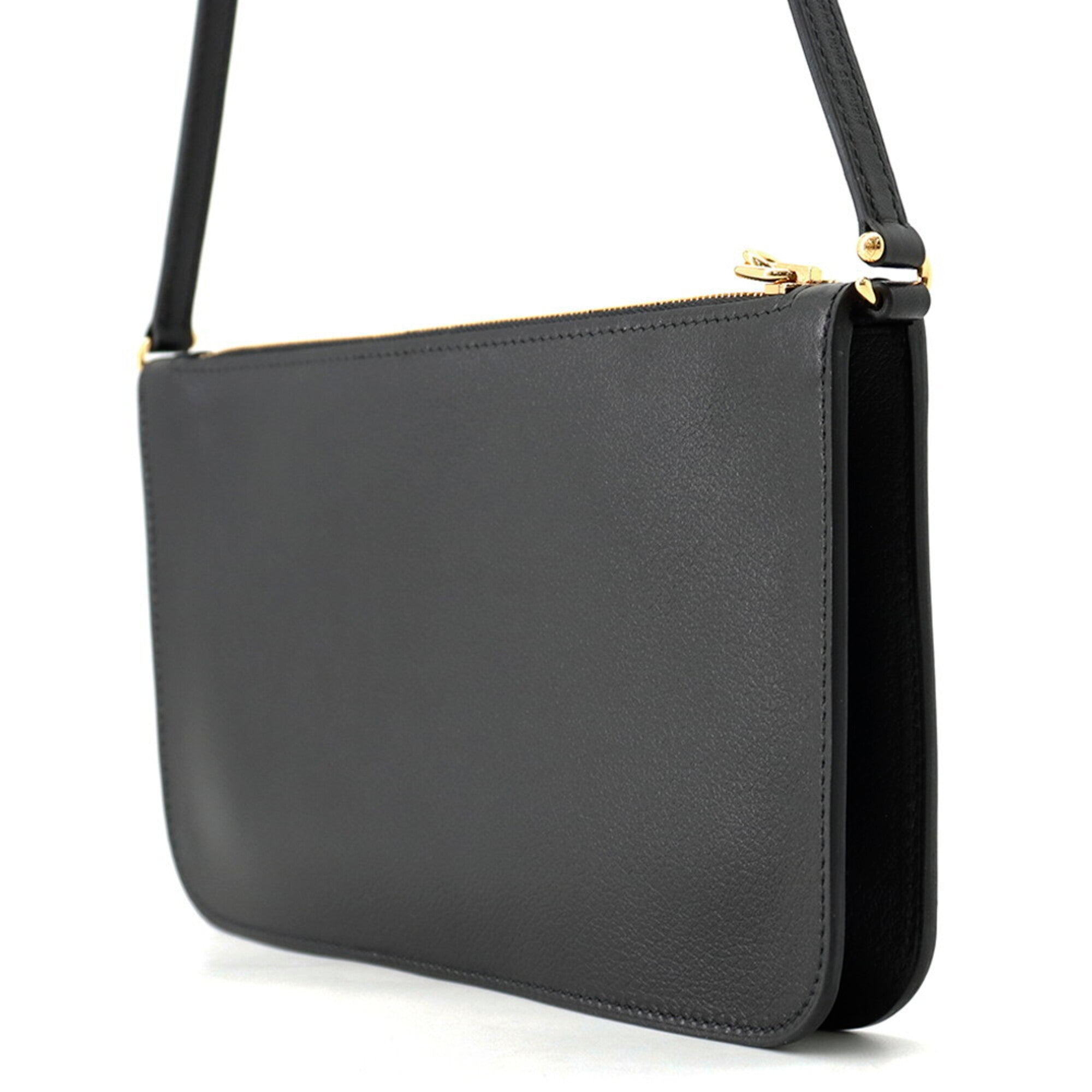Hermes Black Evergrain Leather Handbag (Pre-Owned)