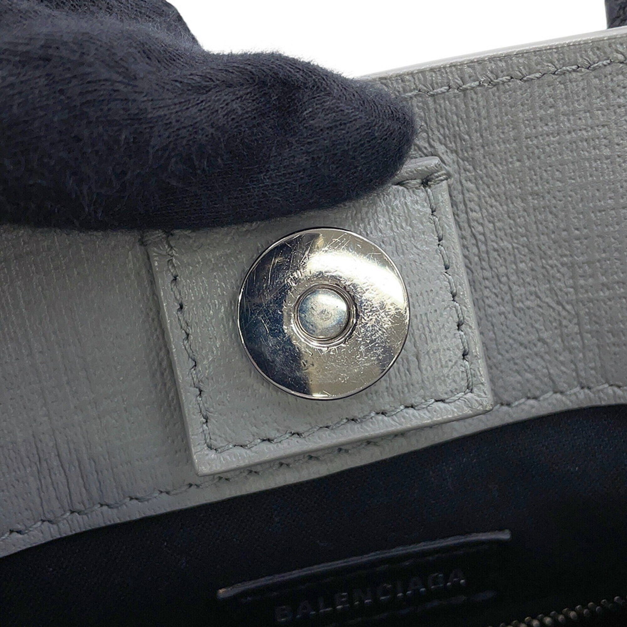 Balenciaga Gray Leather Handbag (Pre-Owned)