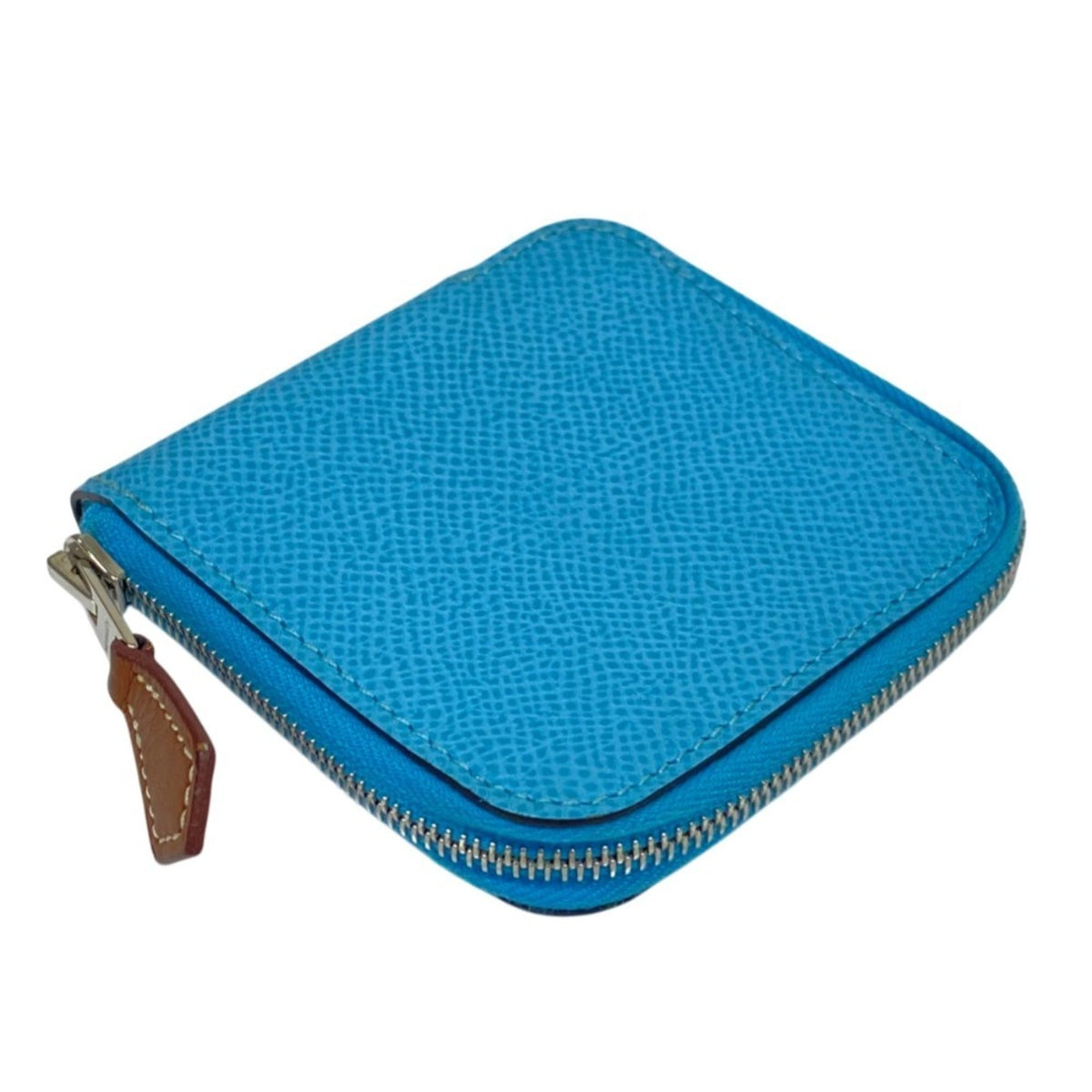 Hermes Blue Epsom Leather Coin Purse/Coin Case (Pre-Owned)