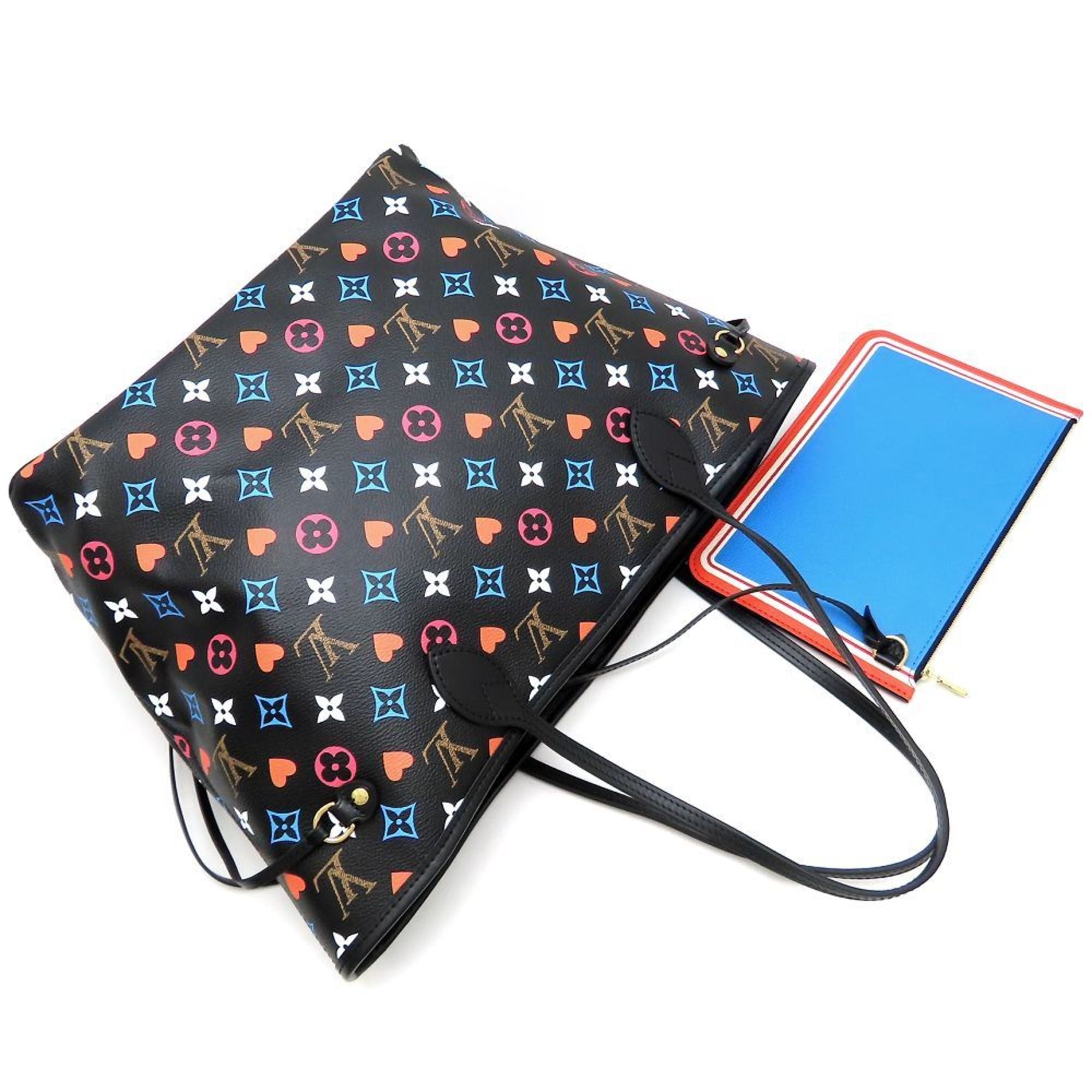 Louis Vuitton Black Monogram Multi-Color Monogram Canvas Leather Tote Bag (Pre-Owned)