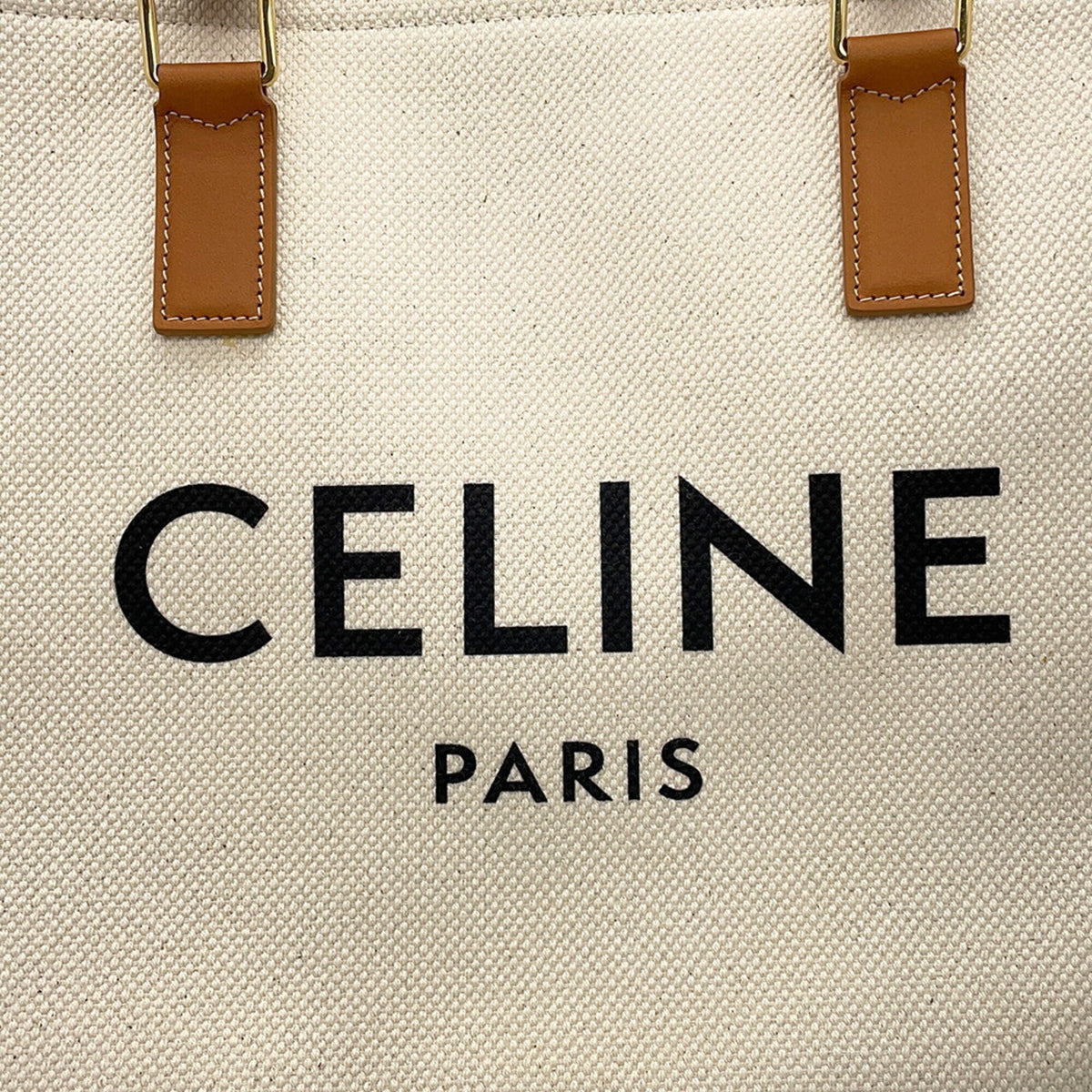 Celine Brown Ivory Canvas Tote Bag (Pre-Owned)