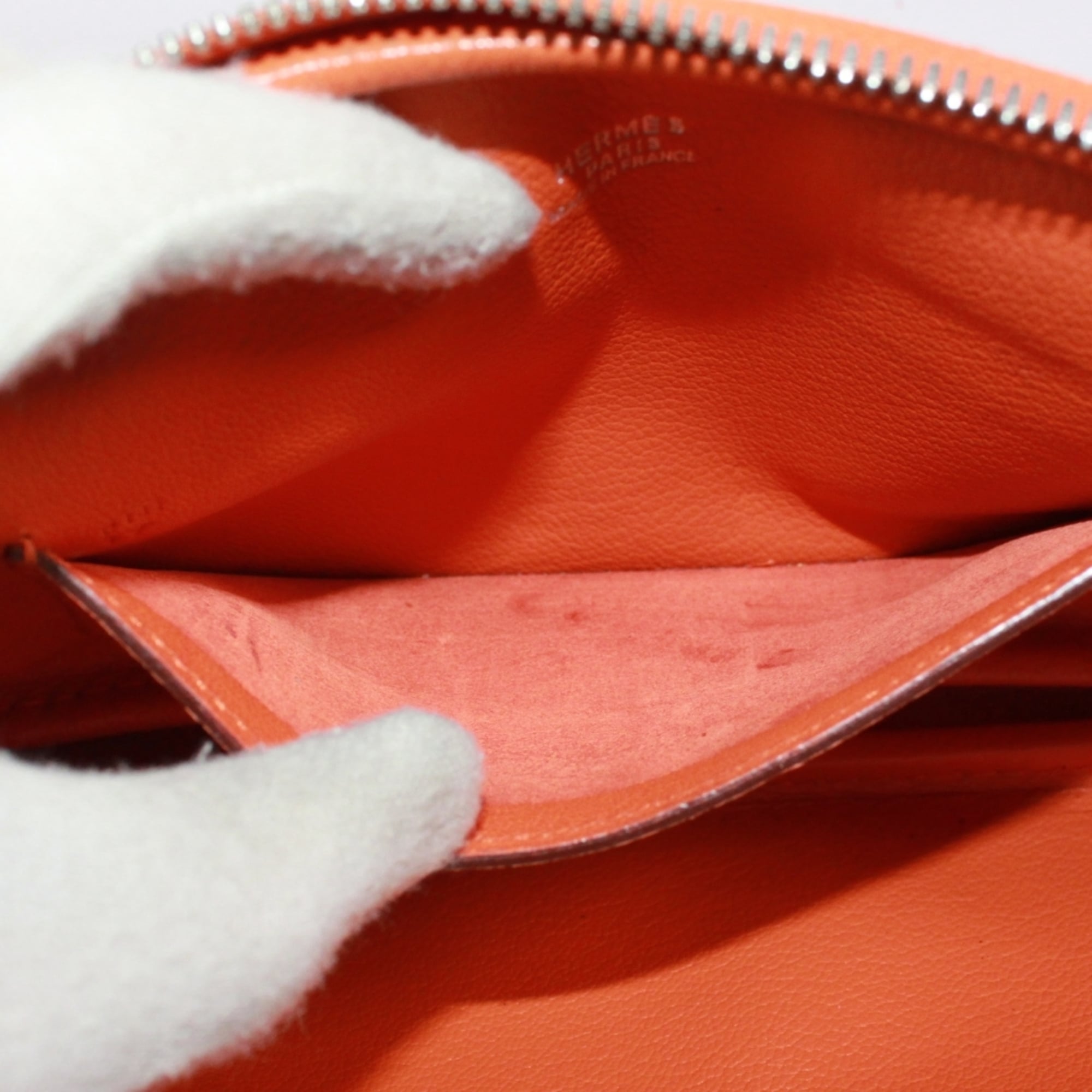 Hermes Orange Epsom Leather Pouch Shoulder Bag (Pre-Owned)