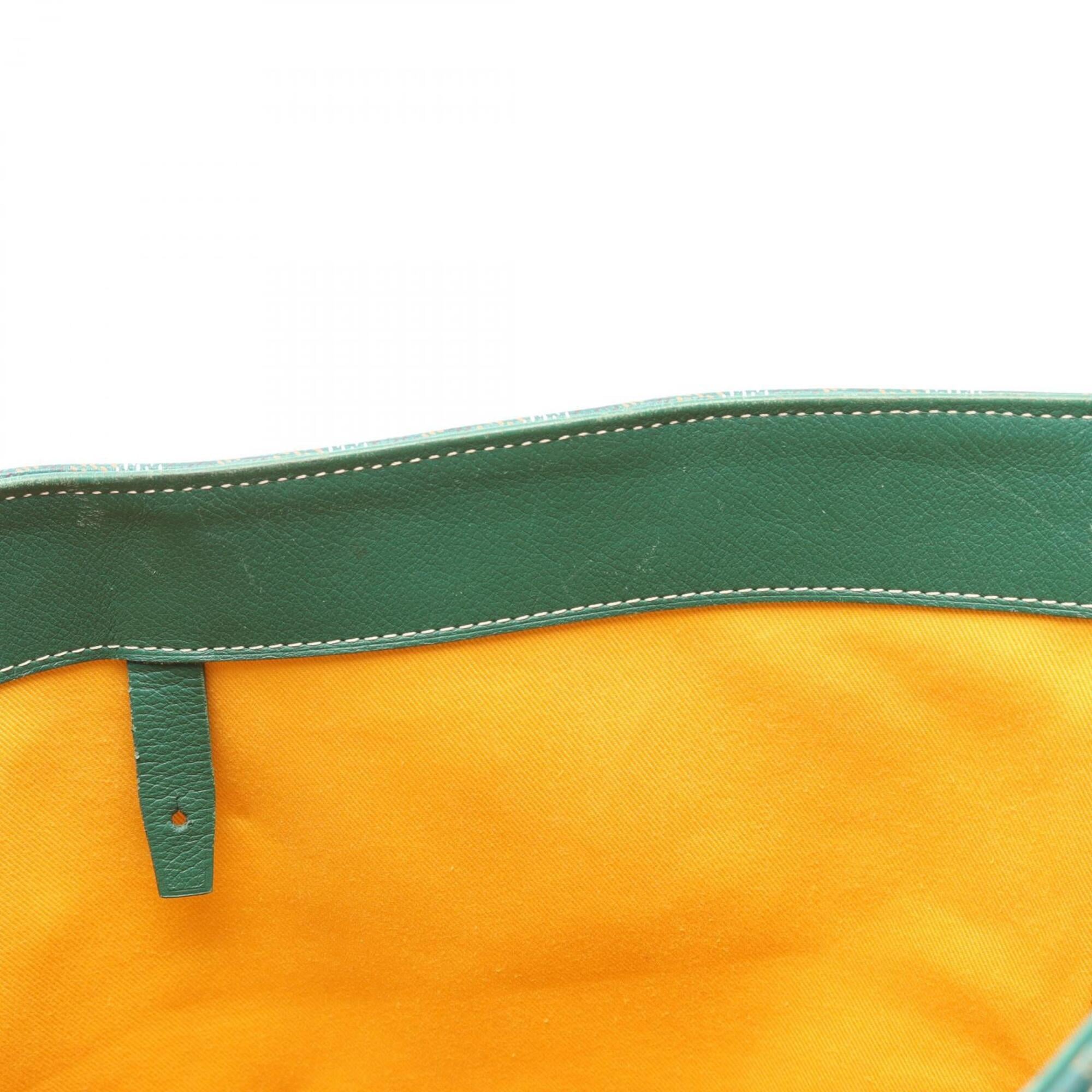 Goyard Green Multi-Color Coated Canvas Handbag Tote Bag (Pre-Owned)