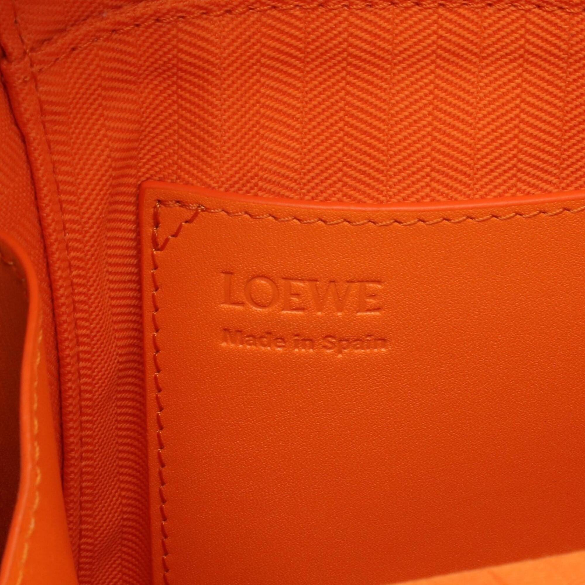 Loewe Orange Leather Handbag Shoulder Bag (Pre-Owned)