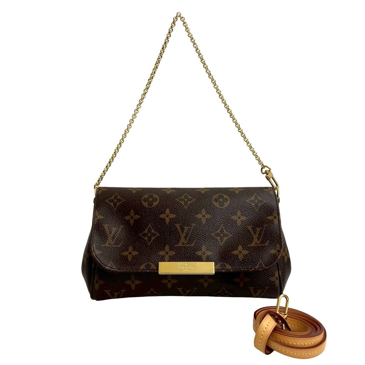 Louis Vuitton Brown Leather Pvc Handbag Shoulder Bag (Pre-Owned)