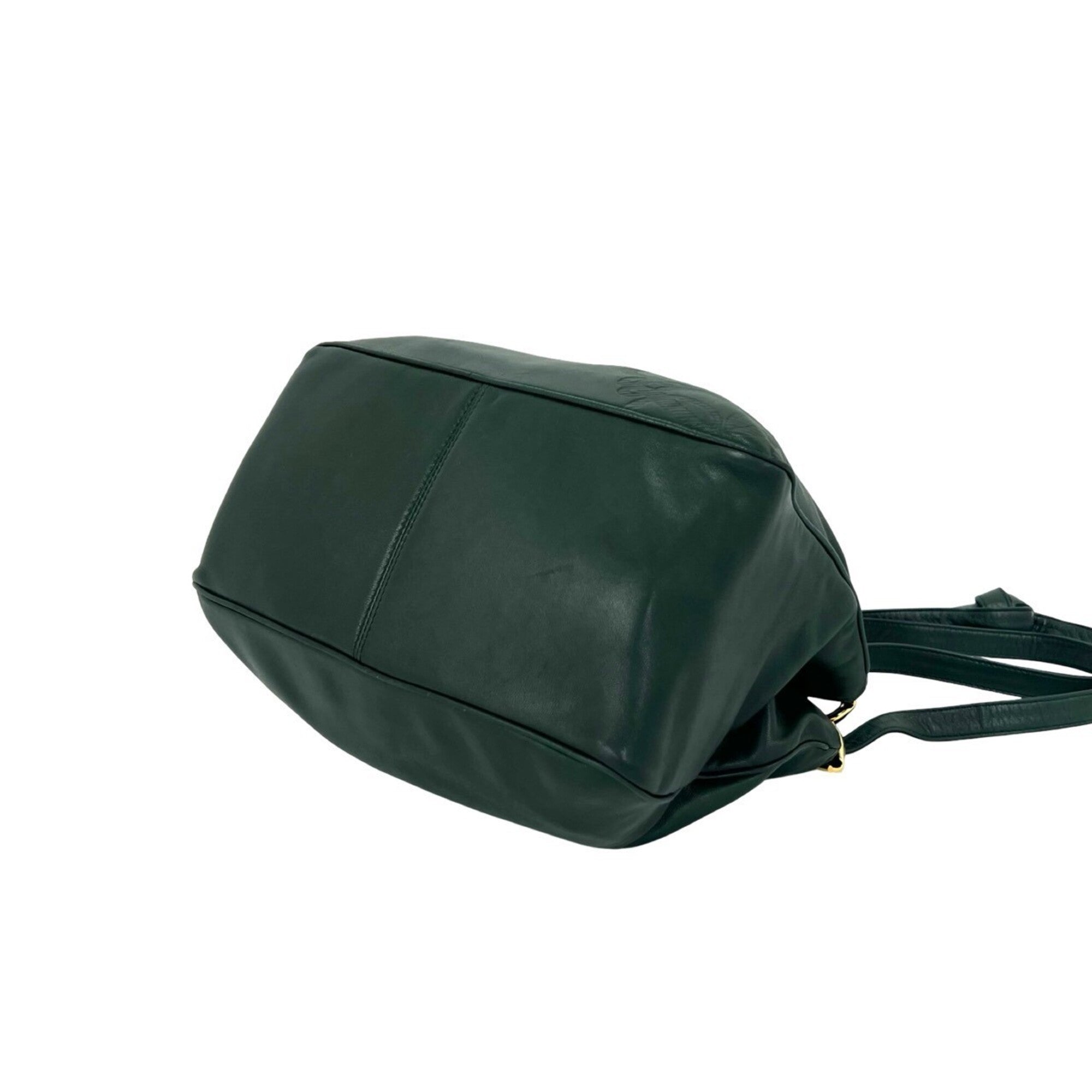 Loewe Green Leather Pochette Shoulder Bag (Pre-Owned)