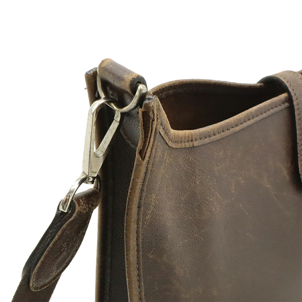 Hermes Dark Brown Courchevel Leather Shoulder Bag (Pre-Owned)