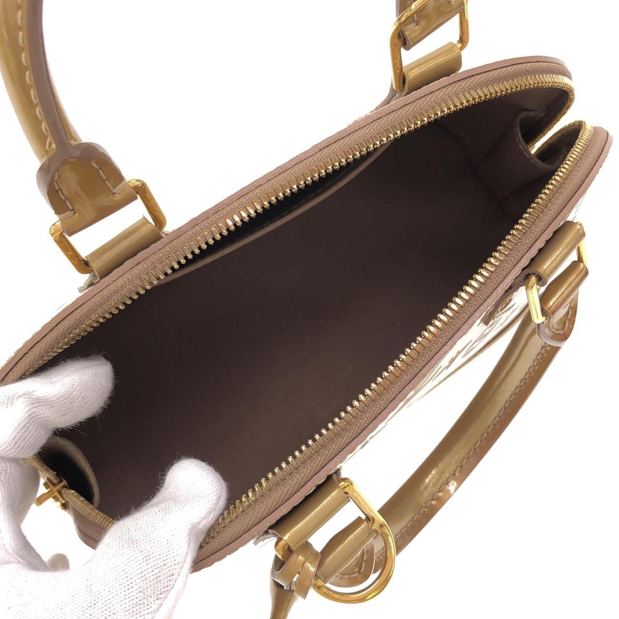 Louis Vuitton Vernis Beige Poodle Leather Handbag (Pre-Owned)