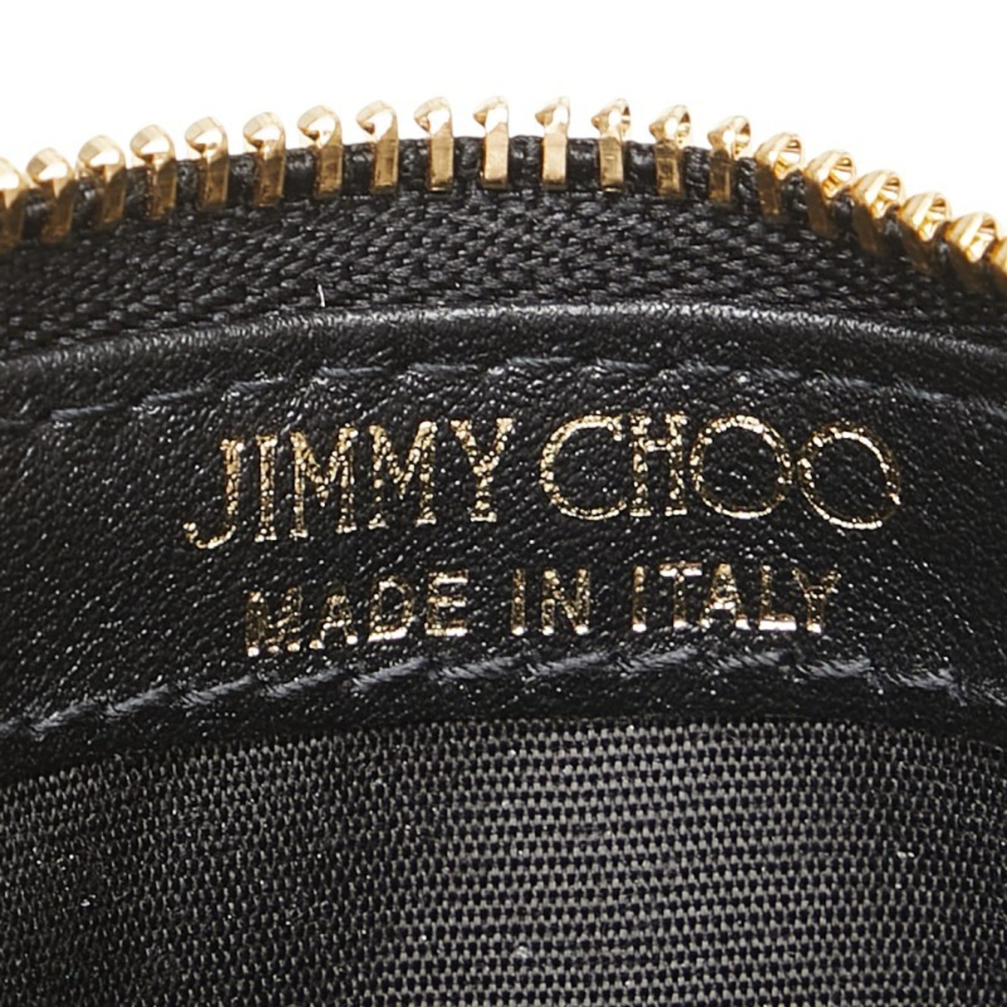 Jimmy Choo Black Leather Coin Purse/Coin Case (Pre-Owned)