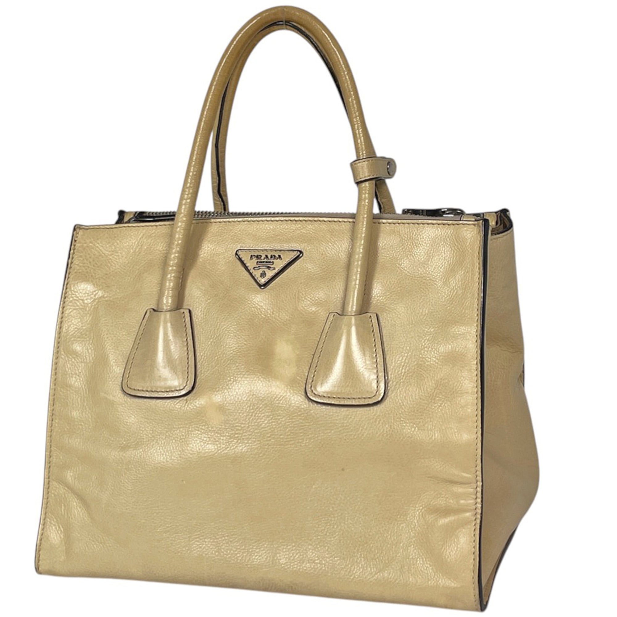 Prada Beige Leather Handbag (Pre-Owned)