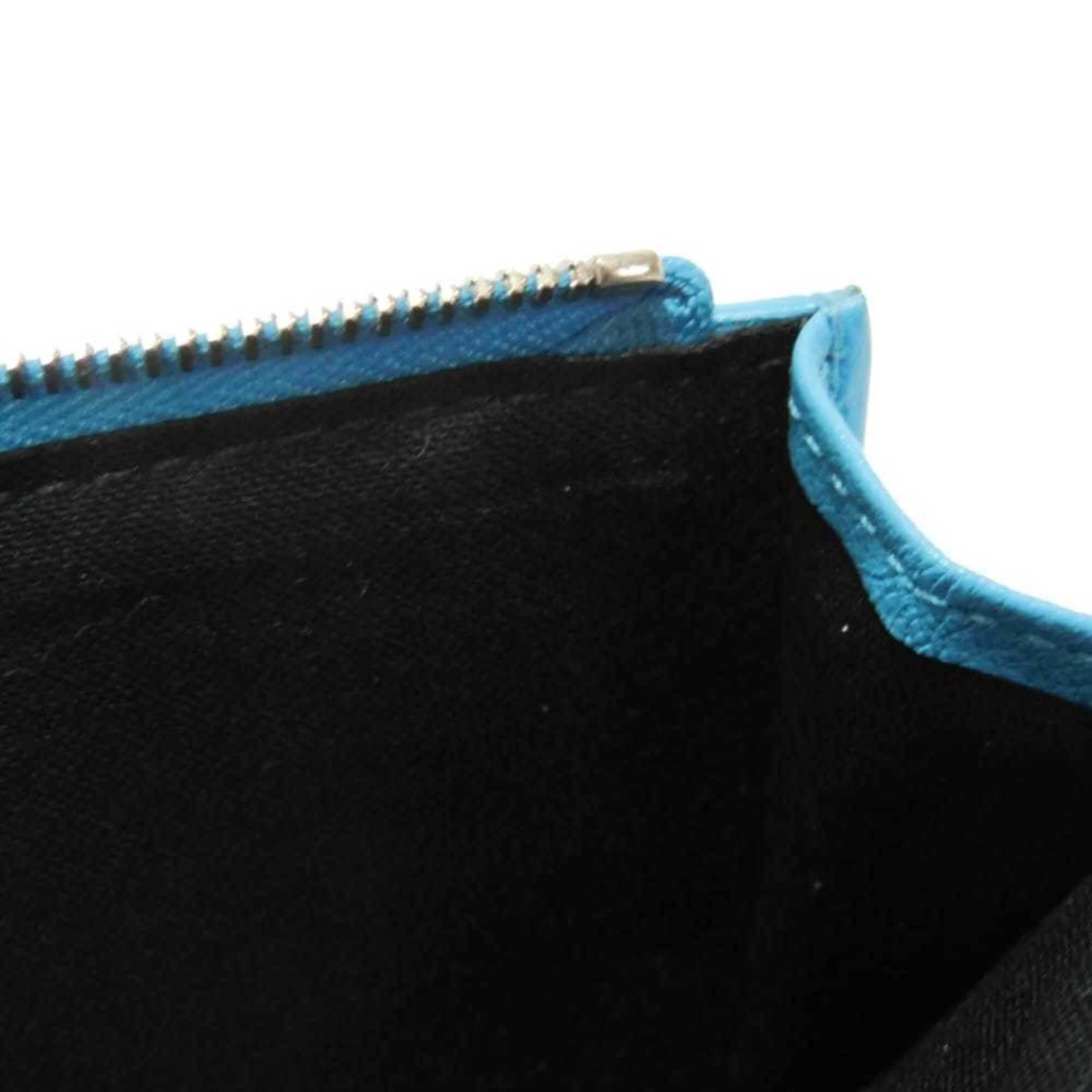 Balenciaga Blue Leather Long Wallet (Bi-Fold) (Pre-Owned)