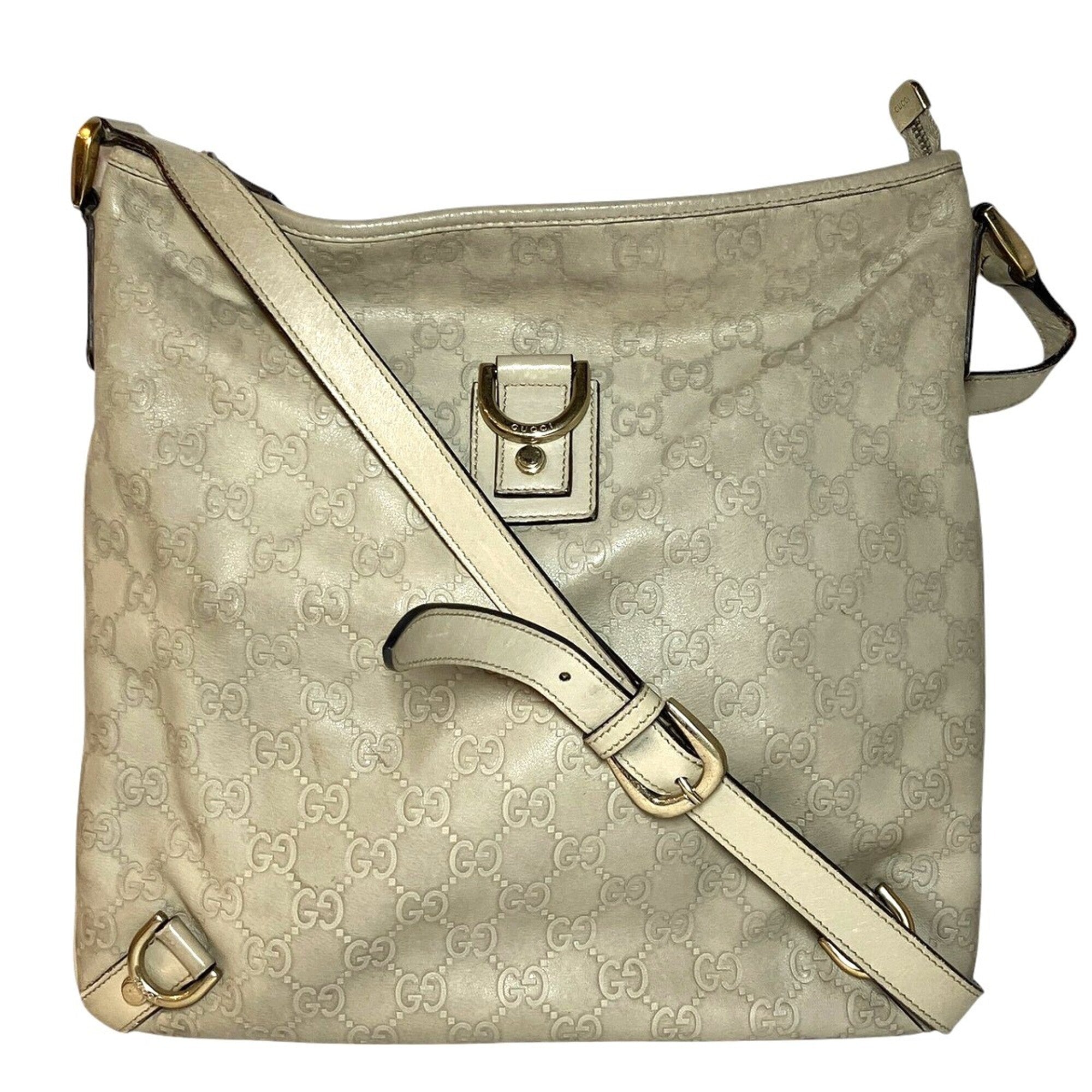 Gucci Ivory Leather Shoulder Bag (Pre-Owned)