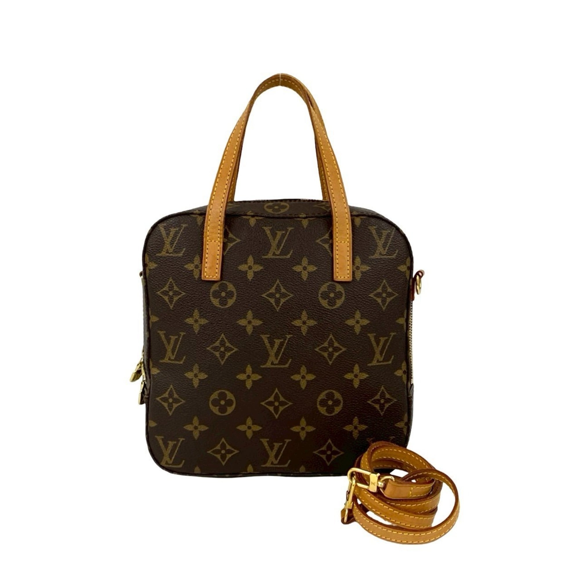 Louis Vuitton Brown Leather Pvc Handbag Shoulder Bag (Pre-Owned)