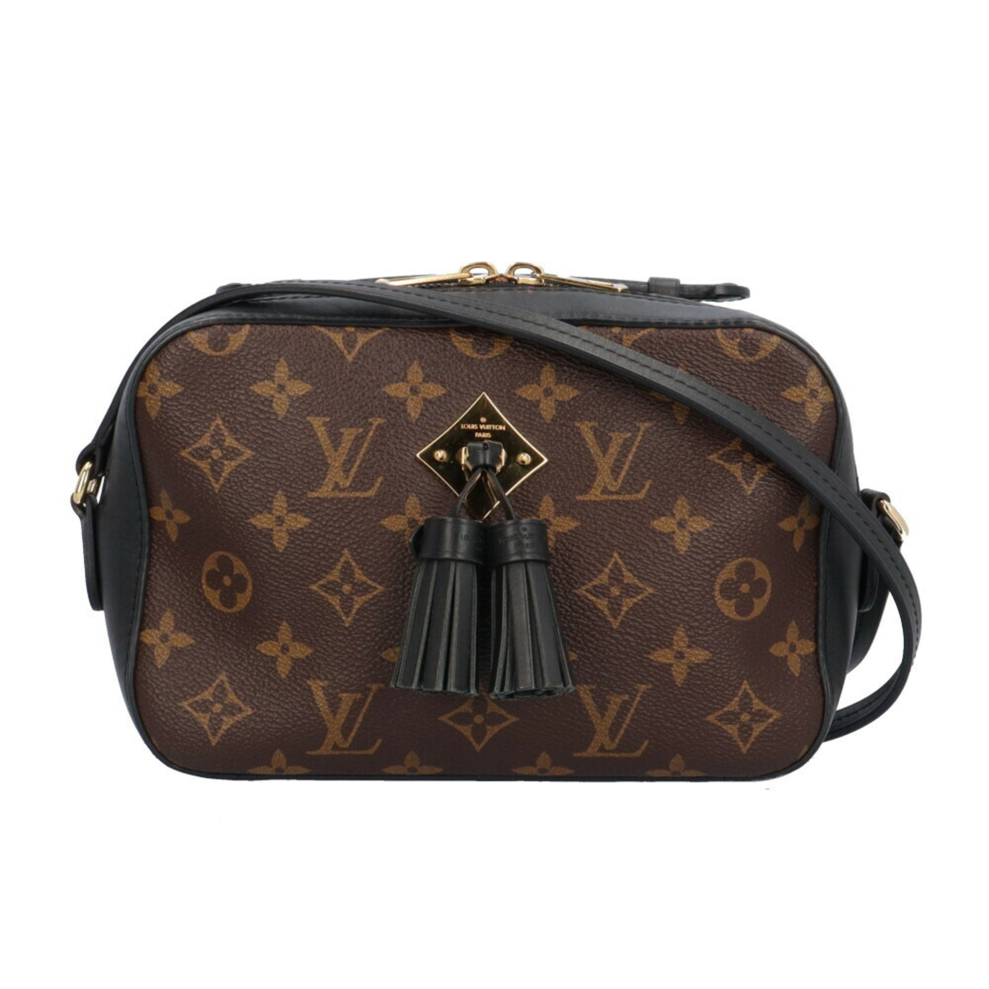 Louis Vuitton Black Brown Monogram Canvas Shoulder Bag (Pre-Owned)