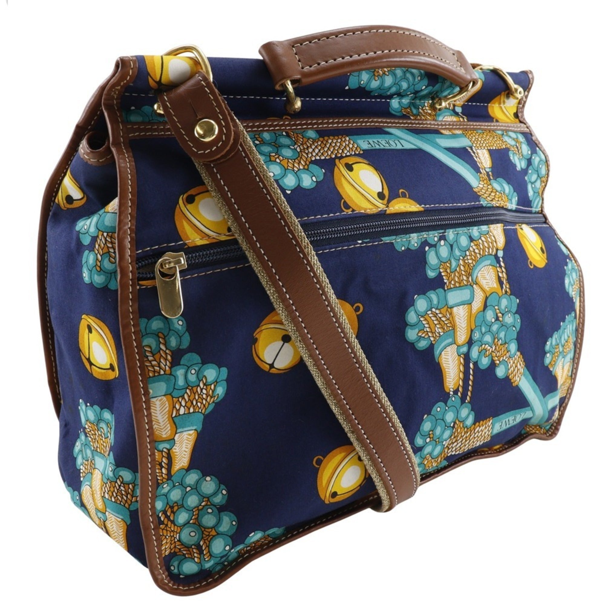 Loewe Navy Canvas Shoulder Bag (Pre-Owned)
