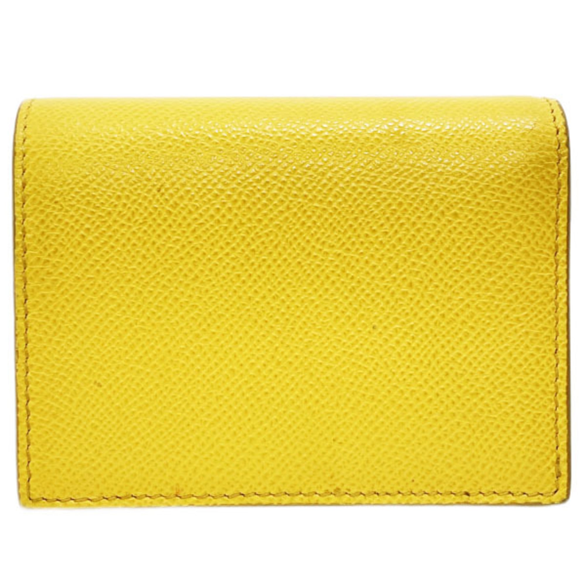 Salvatore Ferragamo Vara Yellow Leather Wallet (Bi-Fold) (Pre-Owned)