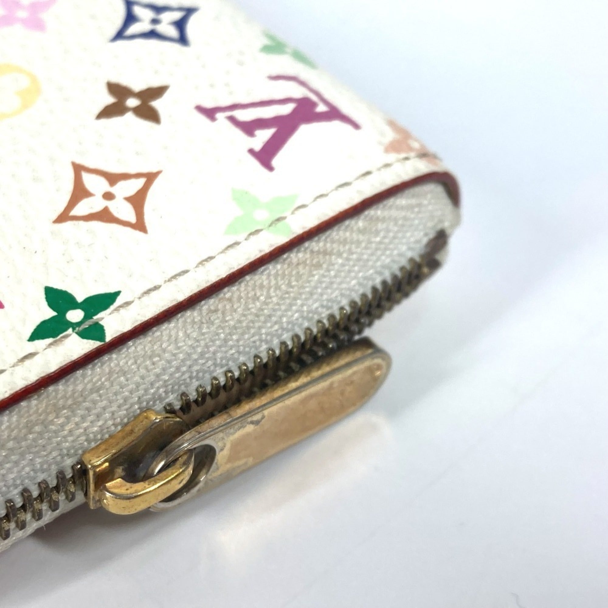 Louis Vuitton Blanc Multi-Color White Monogram Multicolore Coin Purse/Coin Case (Pre-Owned)