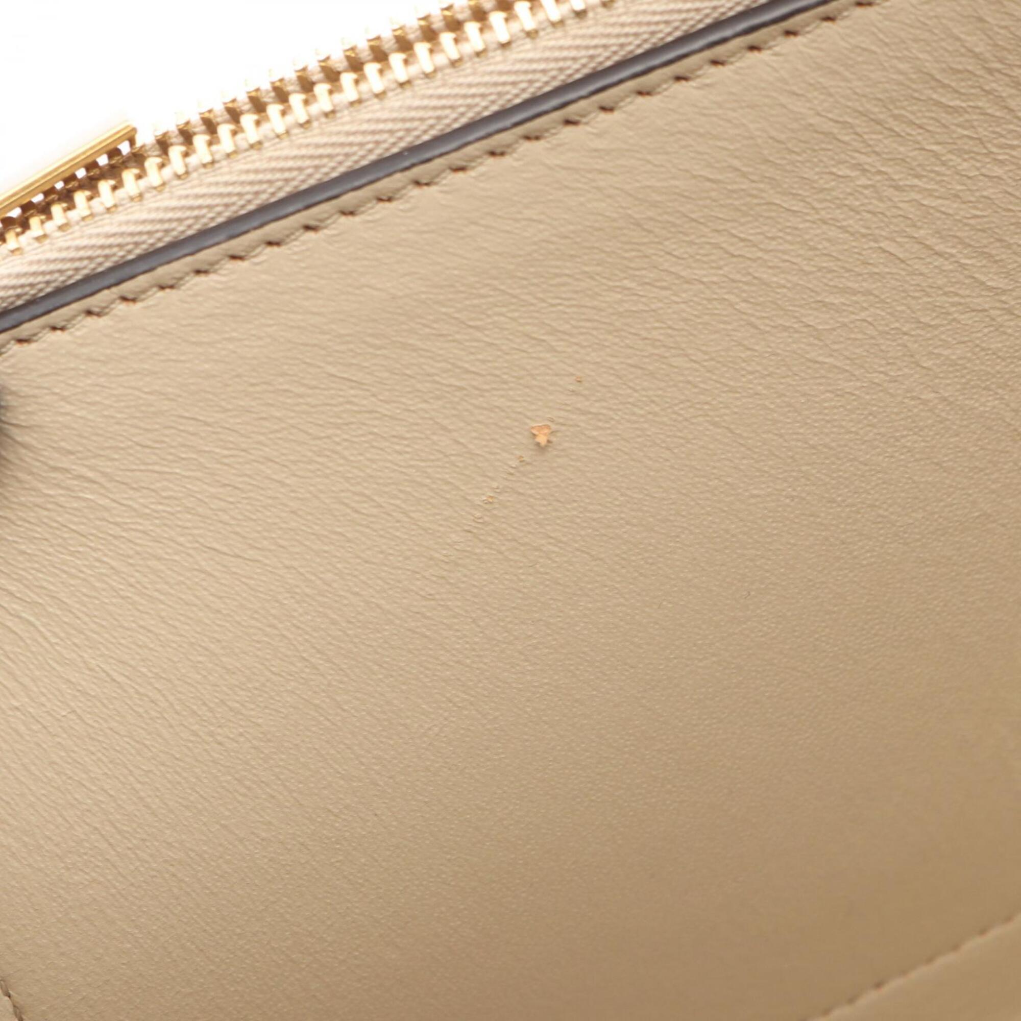 Celine Beige Blue Leather Handbag Shoulder Bag (Pre-Owned)