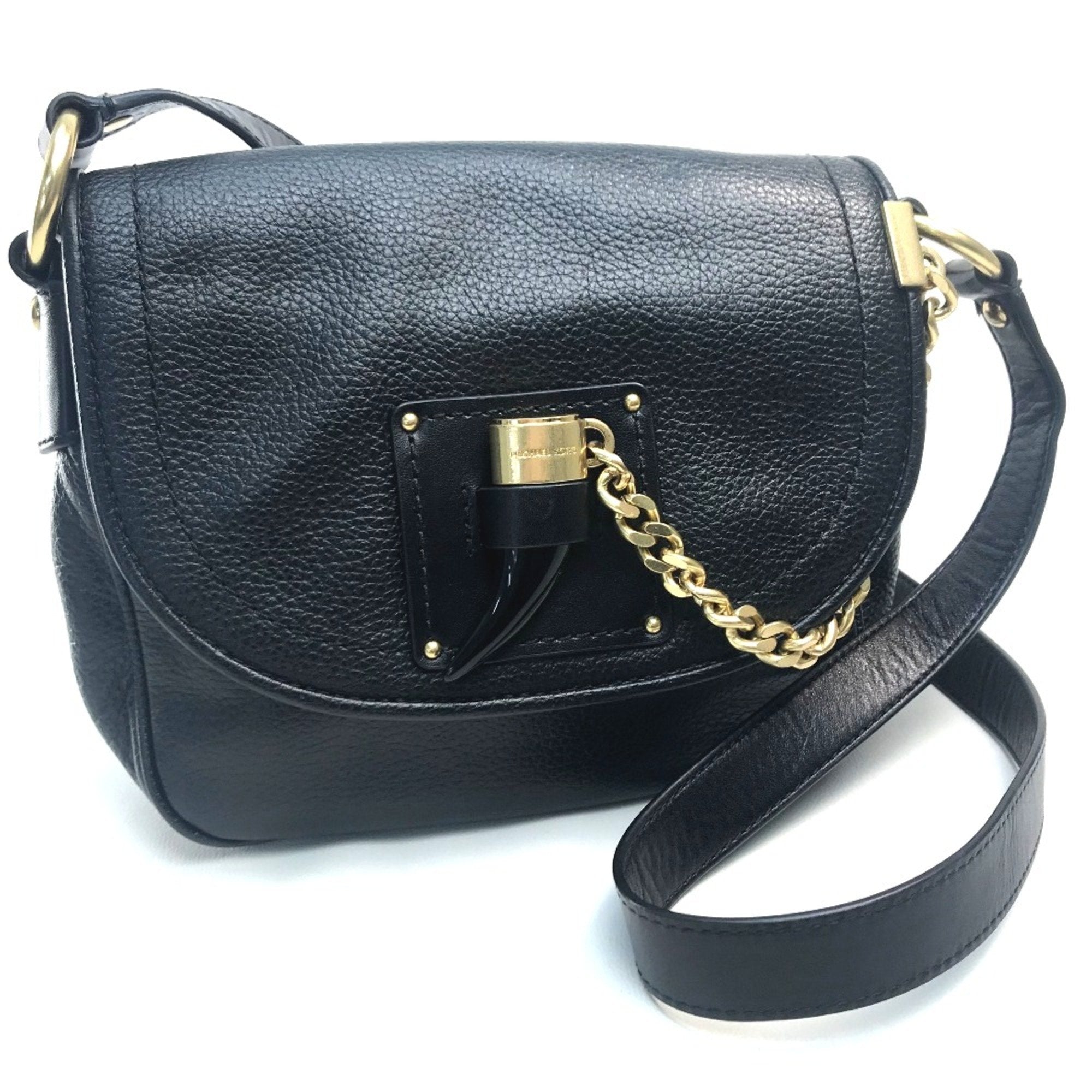 Michael Kors Black Leather Shoulder Bag (Pre-Owned)