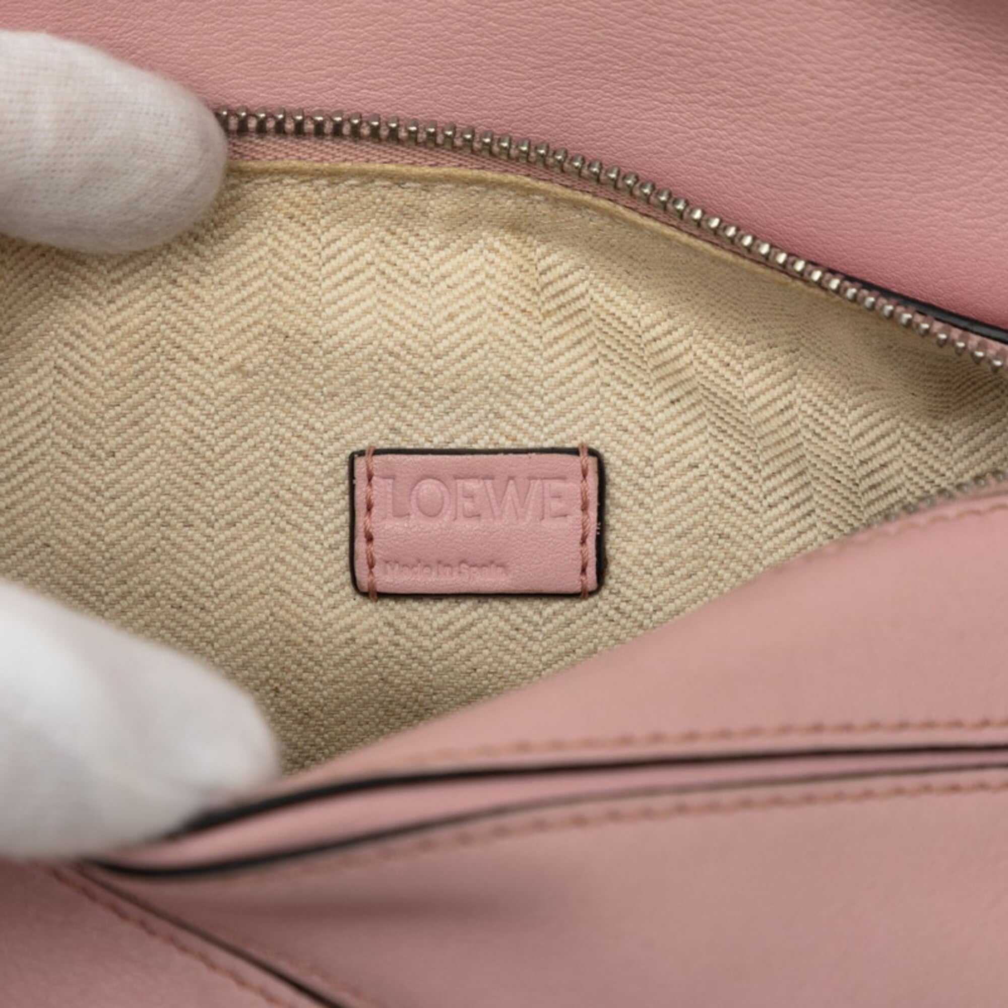 Loewe Pink Leather Handbag Shoulder Bag (Pre-Owned)