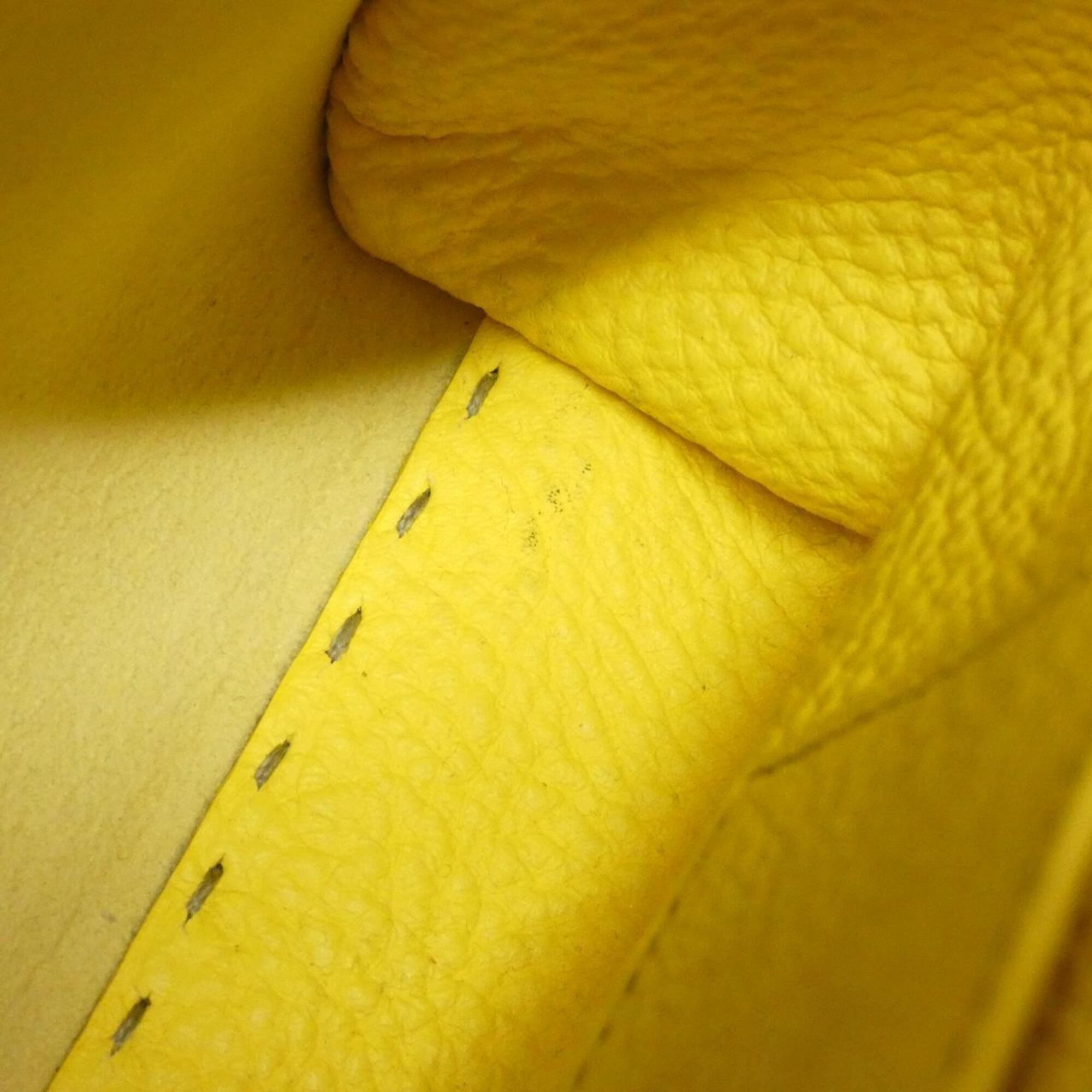 Fendi Selleria Yellow Leather Handbag (Pre-Owned)