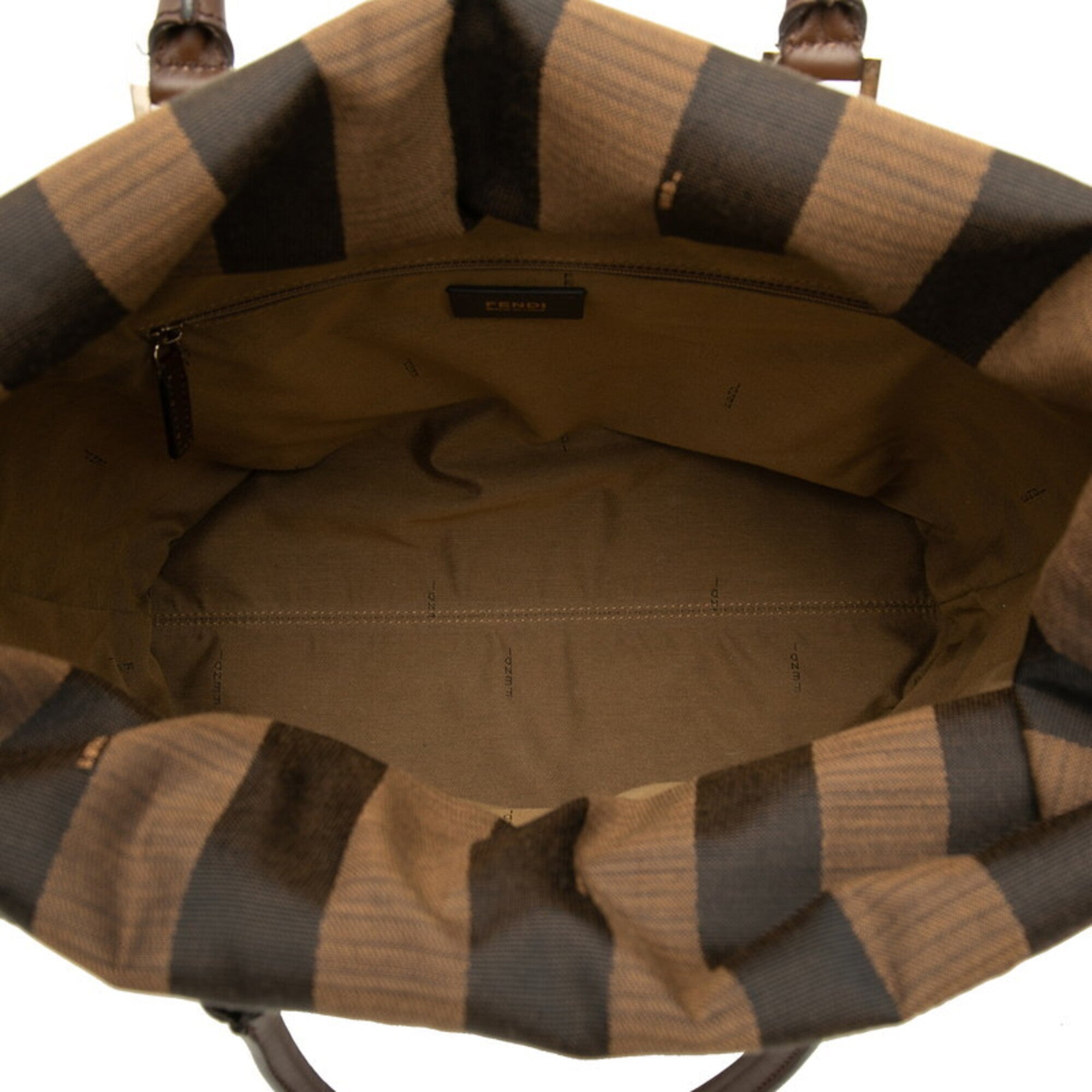 Fendi Zucchino Brown Raffia Leather Tote Bag (Pre-Owned)