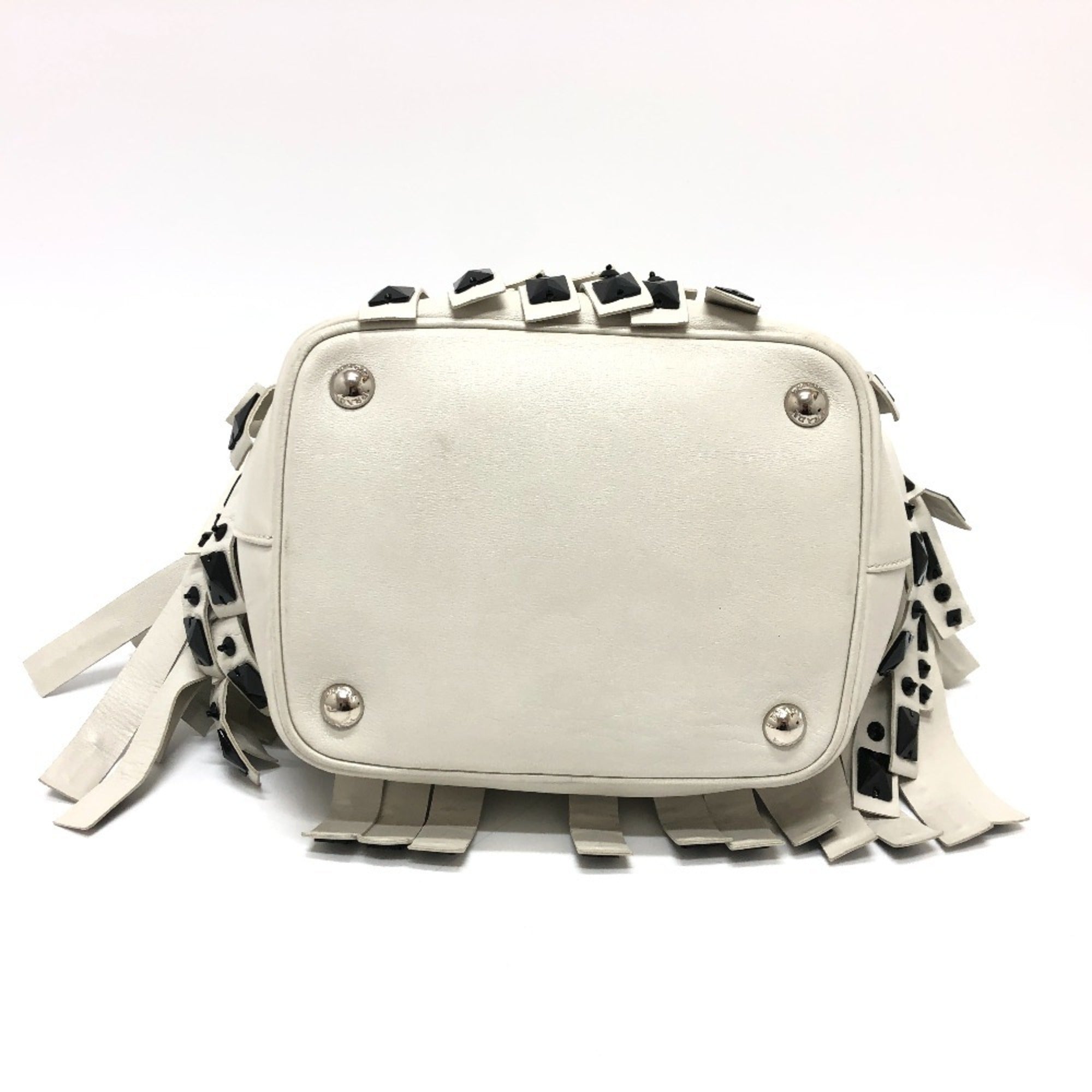 Prada White Leather Handbag (Pre-Owned)