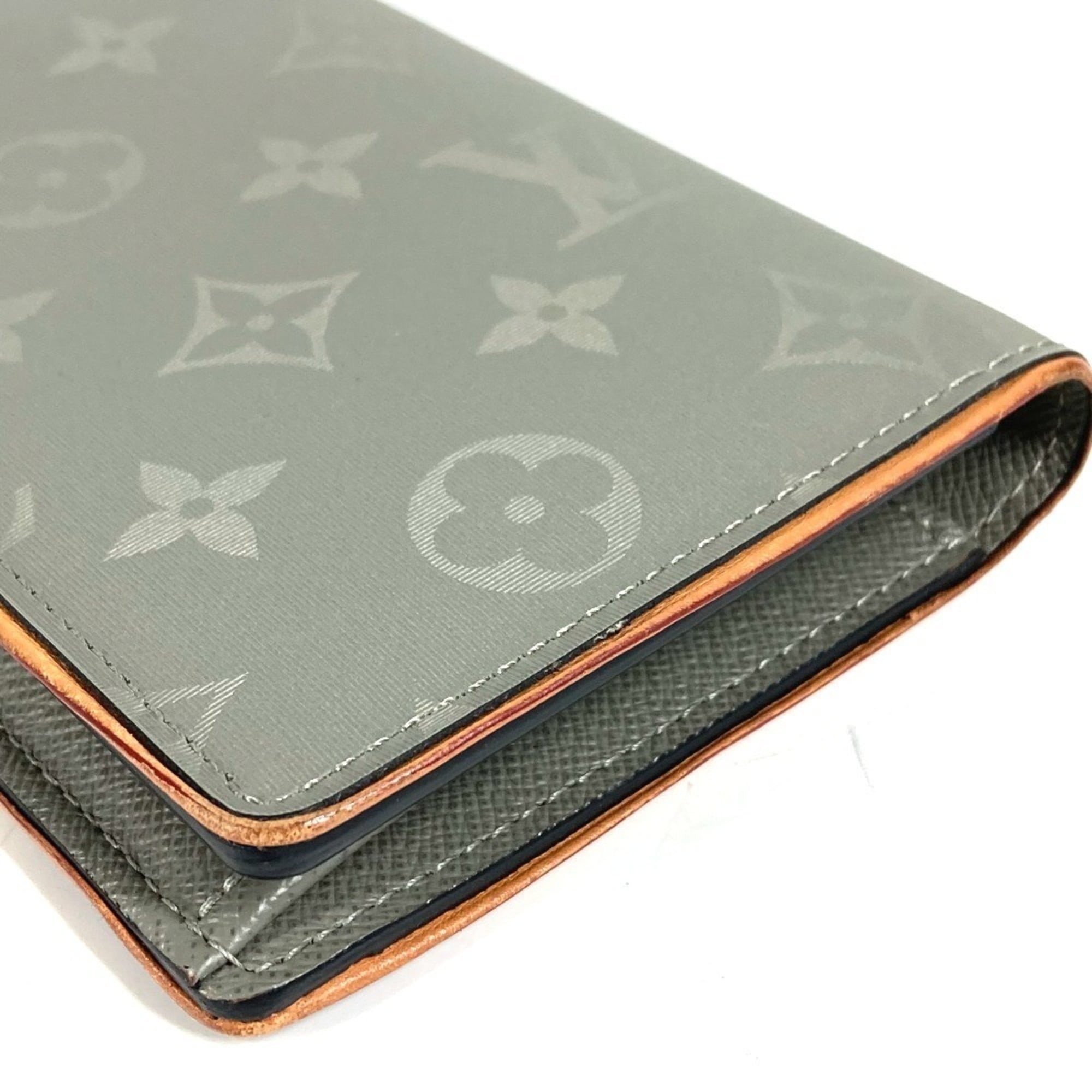 Louis Vuitton Monogram Gray Canvas Leather Long Wallet (Bi-Fold) (Pre-Owned)