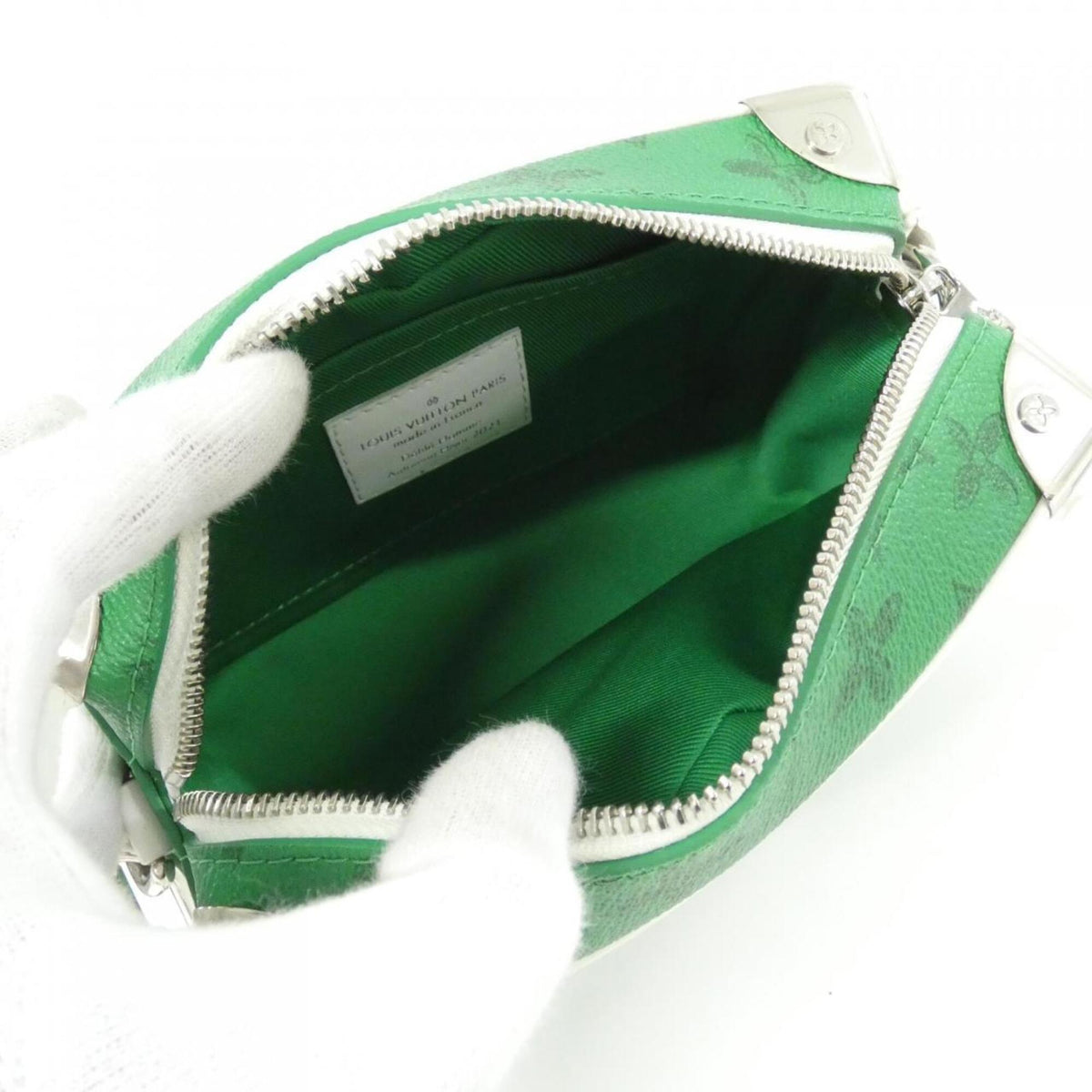 Louis Vuitton Green Vert Coated Canvas Shoulder Bag (Pre-Owned)