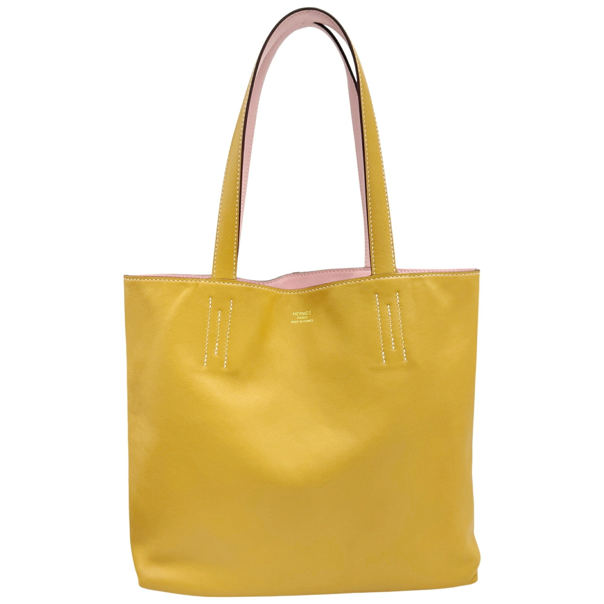 Hermes Rose Sakura Leather Tote Bag (Pre-Owned)