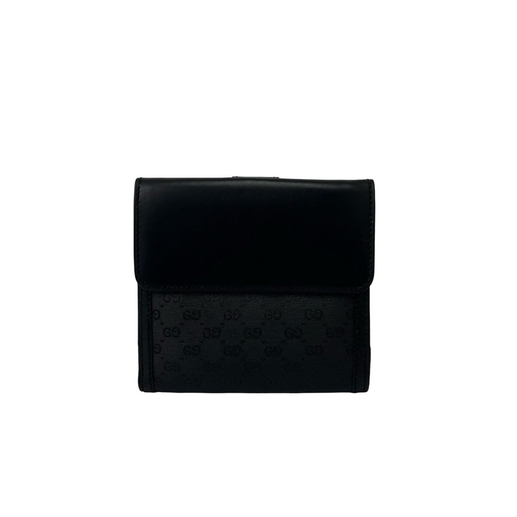 Gucci Black Leather Pvc Wallet (Bi-Fold) (Pre-Owned)