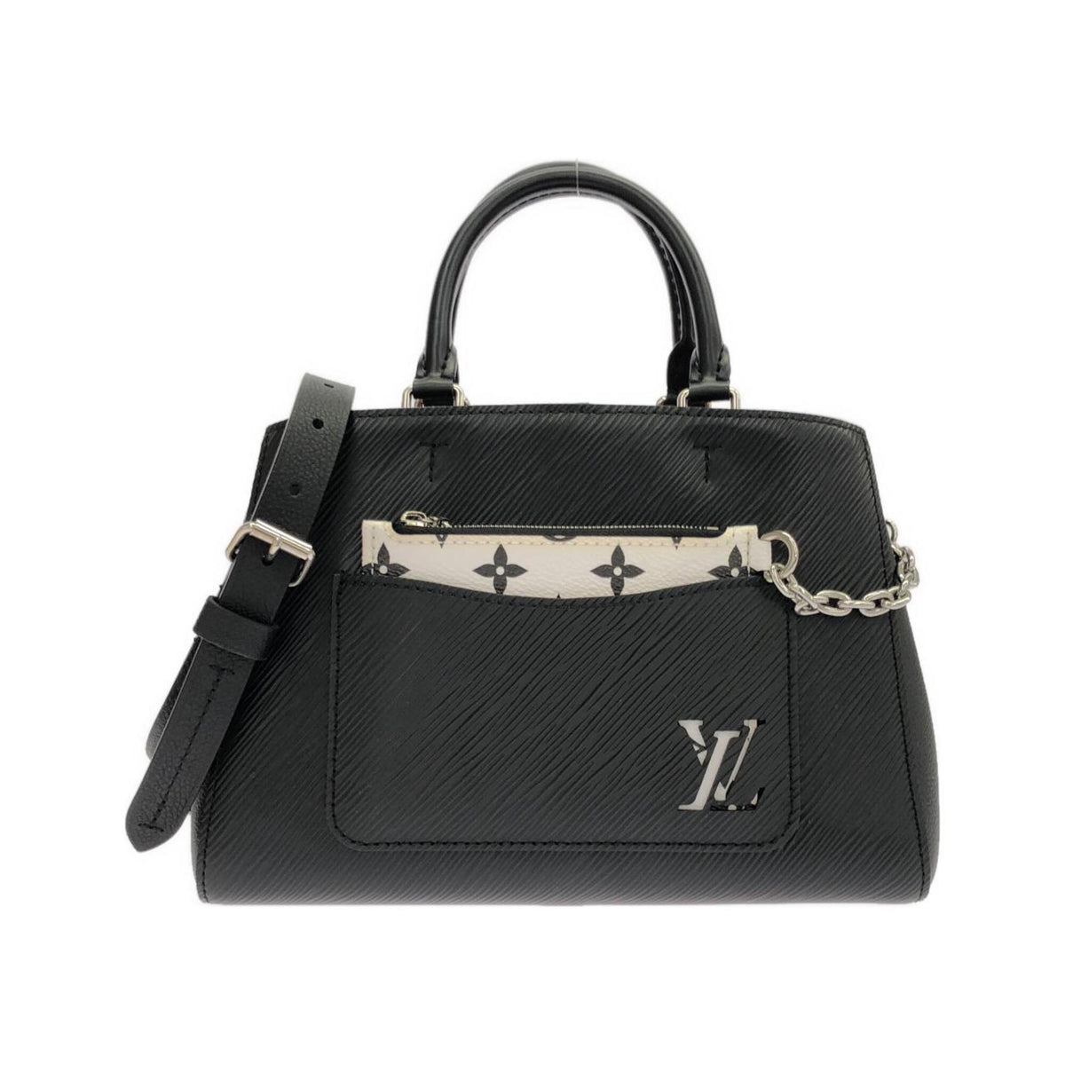 Louis Vuitton Black Leather Handbag Pouch (Pre-Owned)