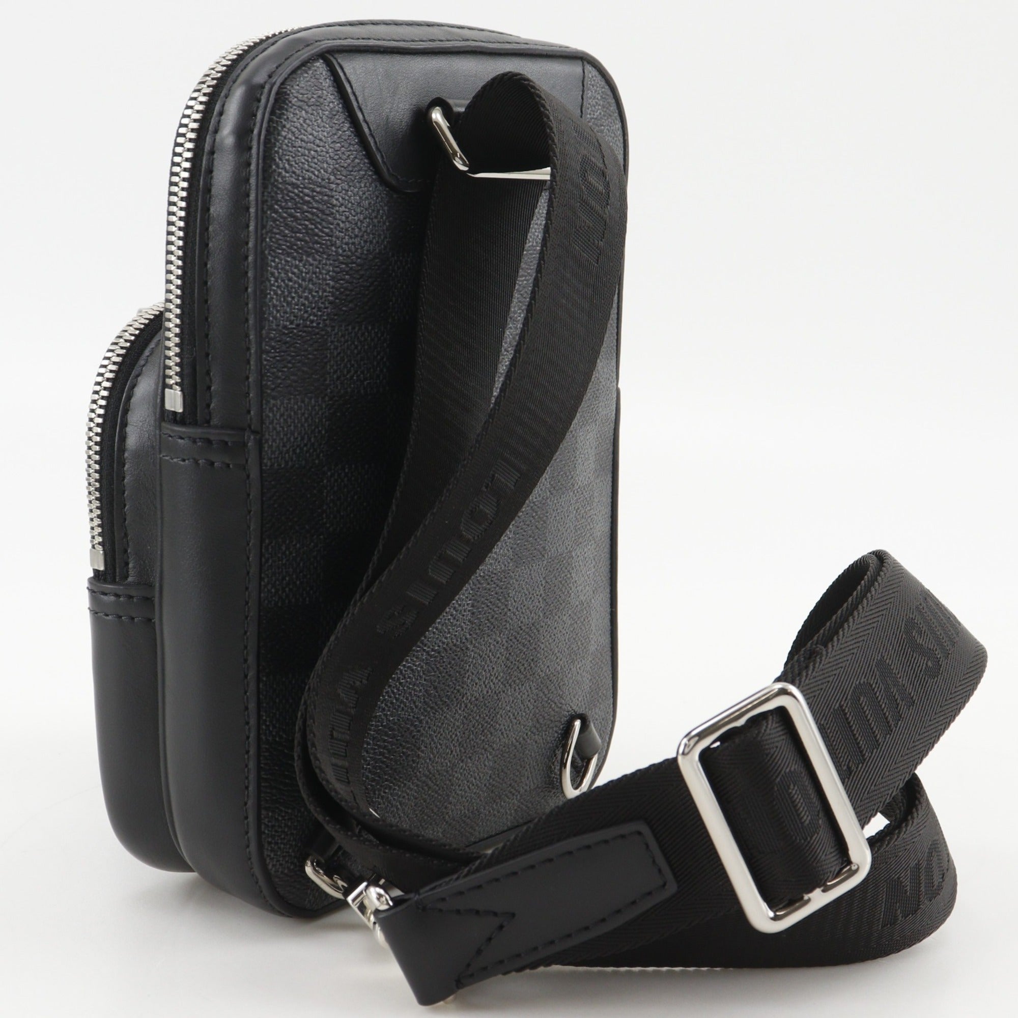 Louis Vuitton Black Damier Graphite Shoulder Bag Sling Bag (Pre-Owned)