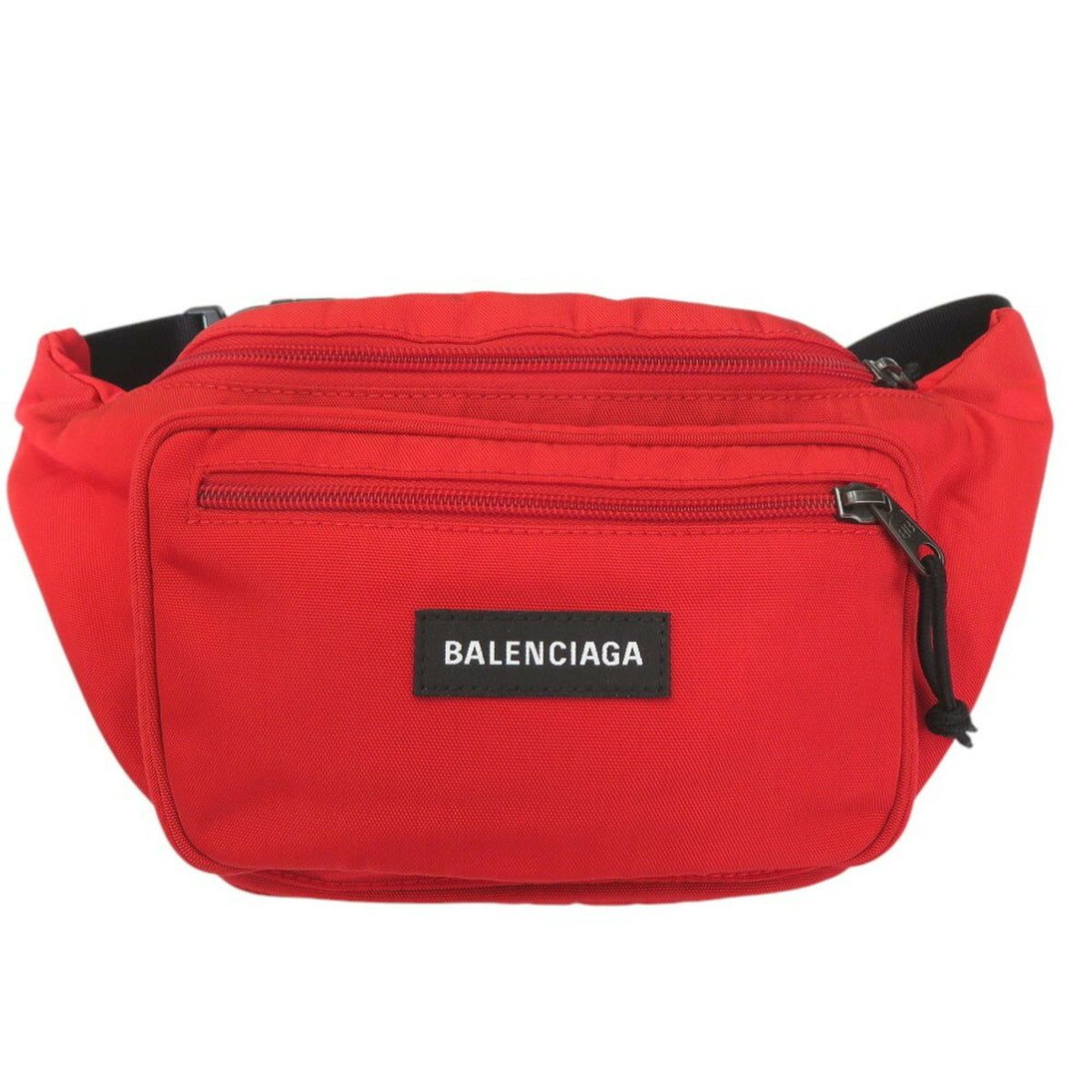 Balenciaga Red Color Nylon Fanny Pack Sling Bag (Pre-Owned)