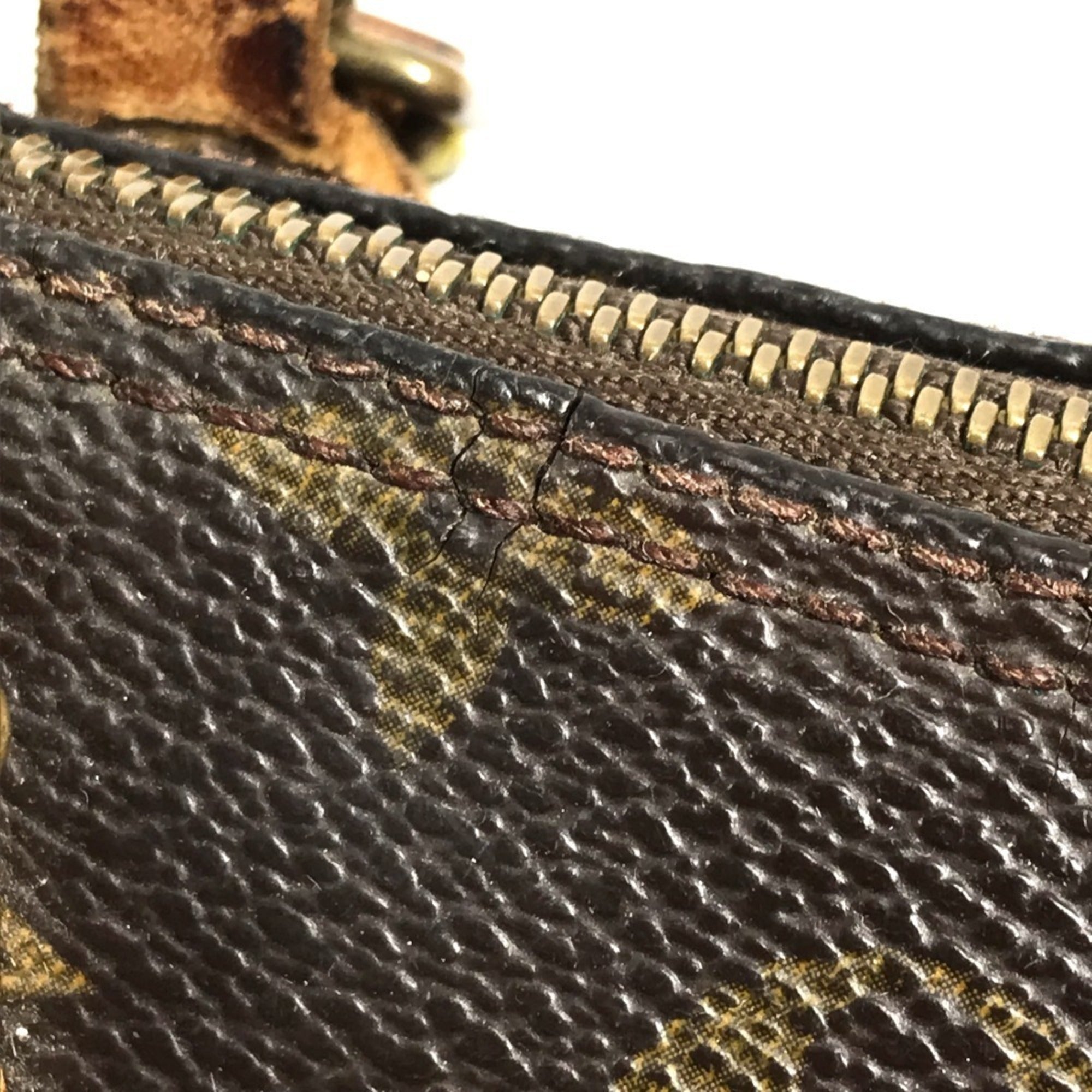 Louis Vuitton Brown Canvas Monogram Boston Bag Handbag (Pre-Owned)