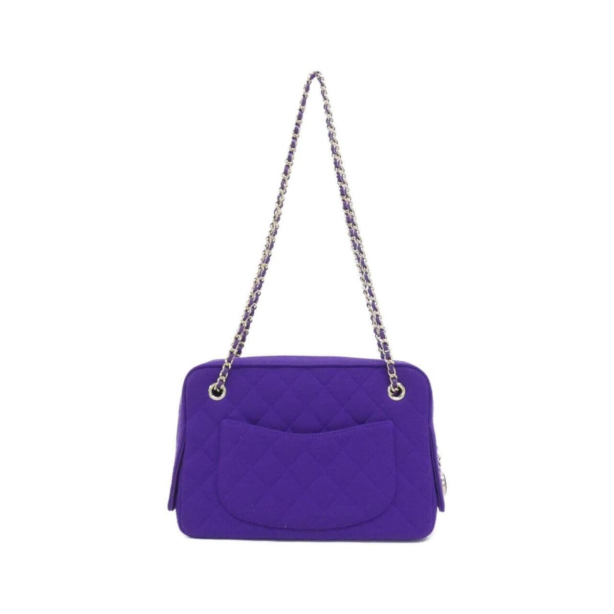 Chanel Purple Canvas Shoulder Bag (Pre-Owned)