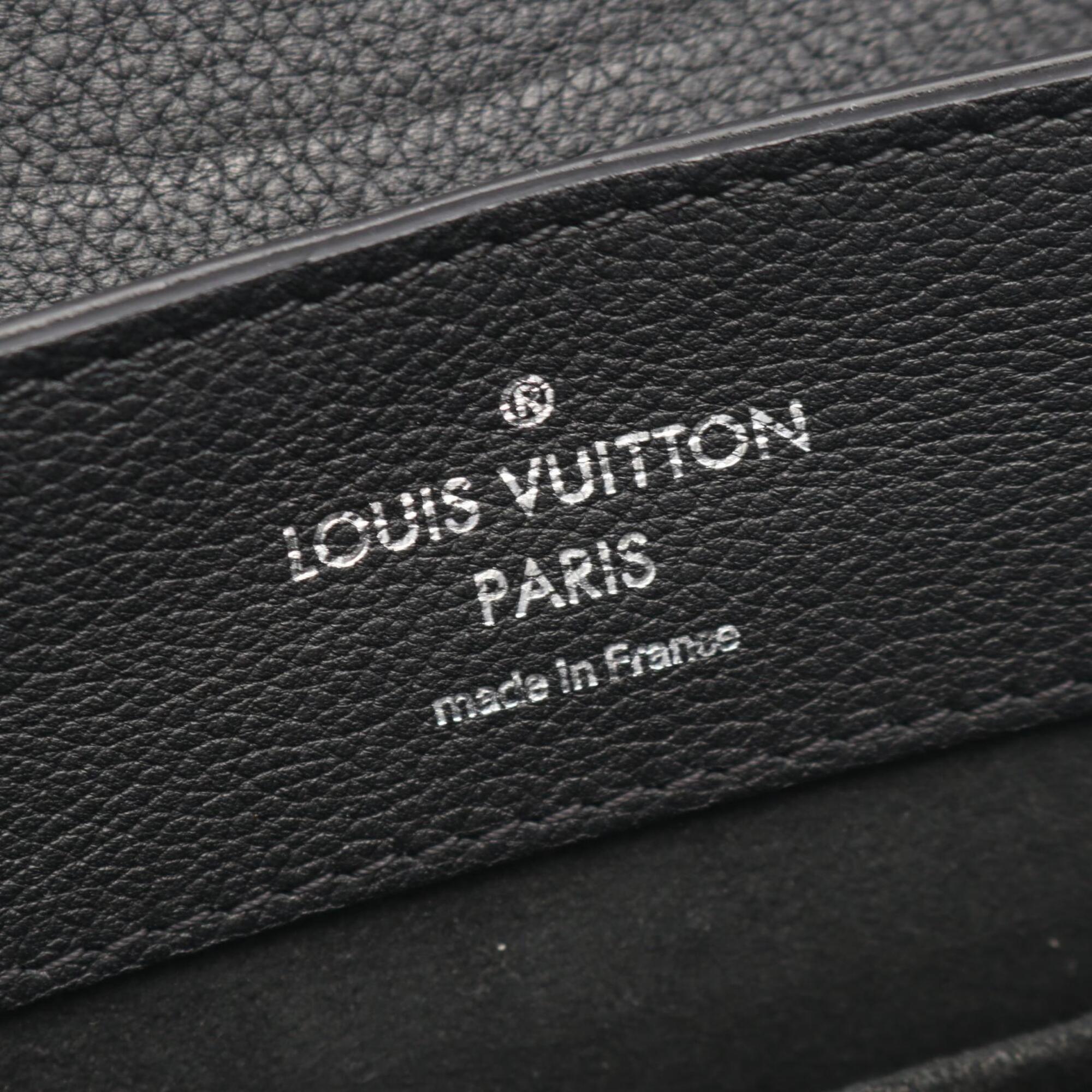 Louis Vuitton Black Noir Leather Backpack Handbag (Pre-Owned)