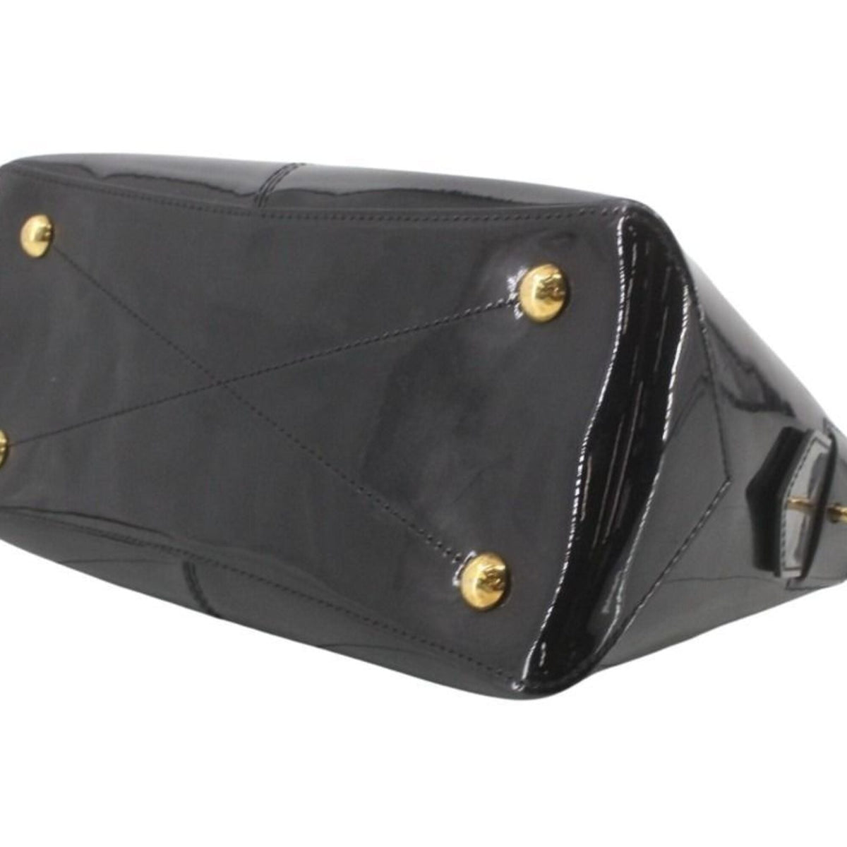 Louis Vuitton Black Noir Monogram Vernis Handbag Shoulder Bag (Pre-Owned)