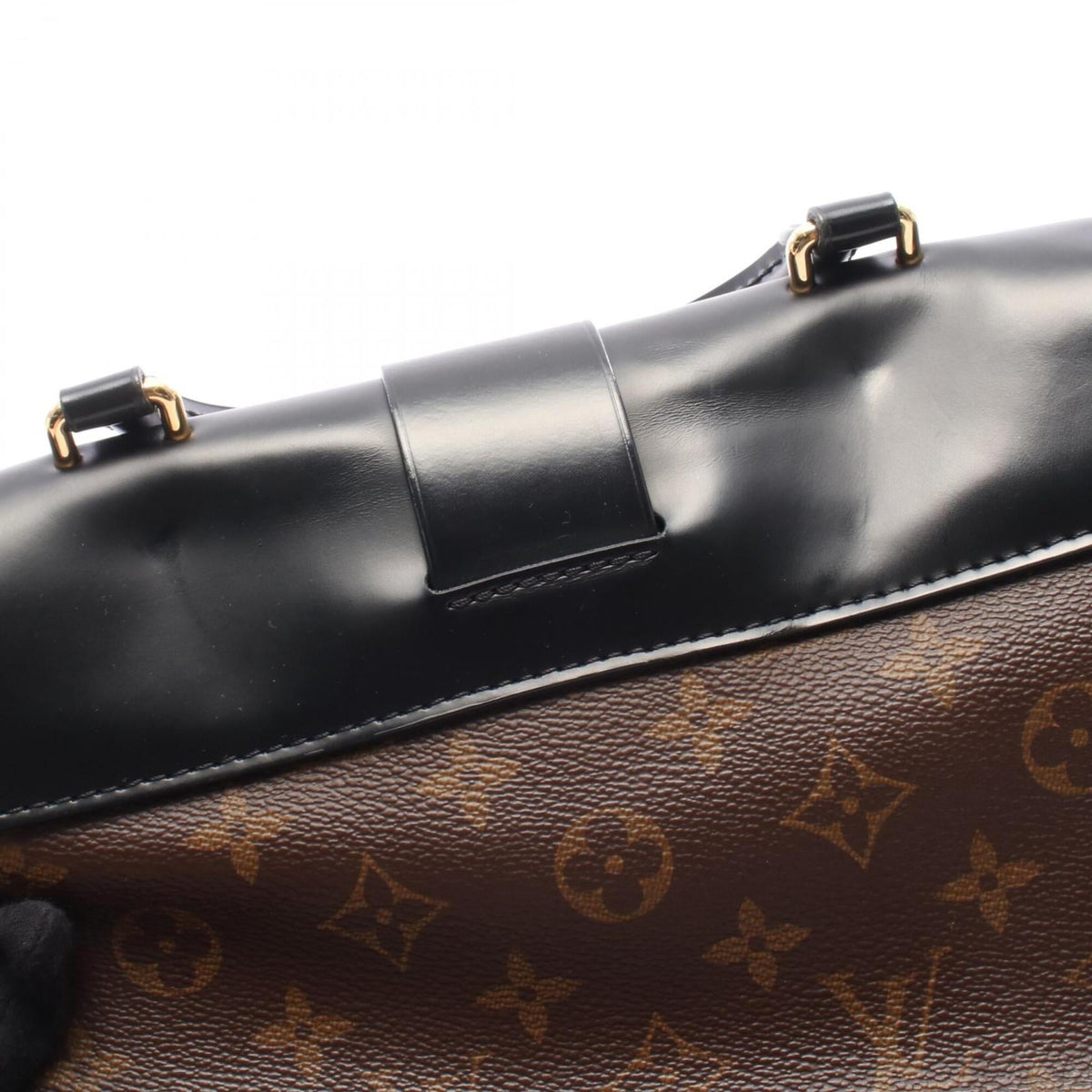 Louis Vuitton Black Brown Noir Coated Canvas Leather Handbag (Pre-Owned)