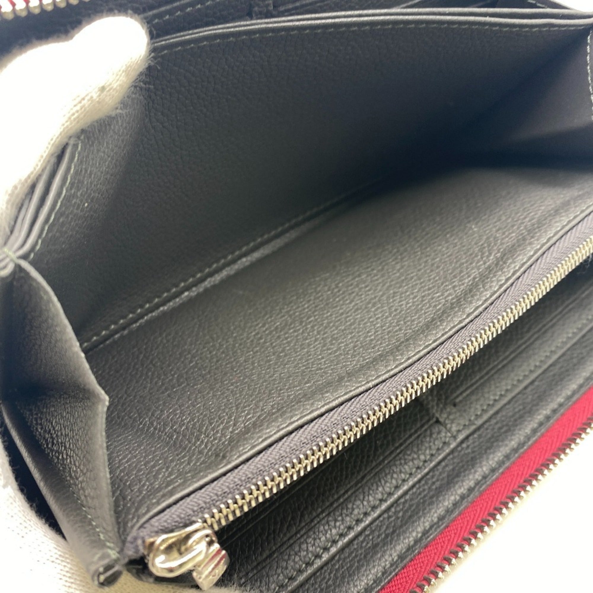 Louis Vuitton Wine Leather Long Wallet (Bi-Fold) (Pre-Owned)