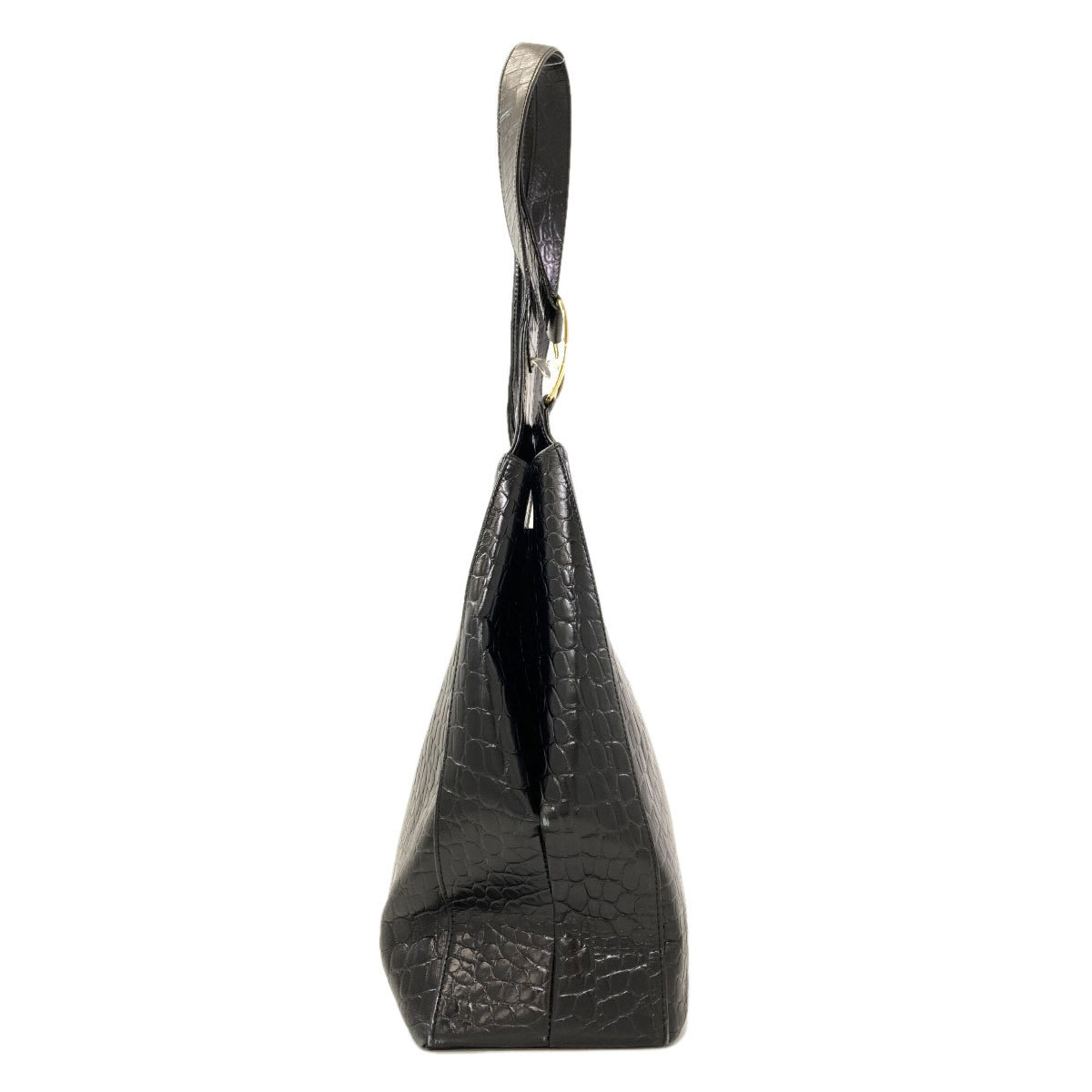 Salvatore Ferragamo Black Leather Tote Bag (Pre-Owned)