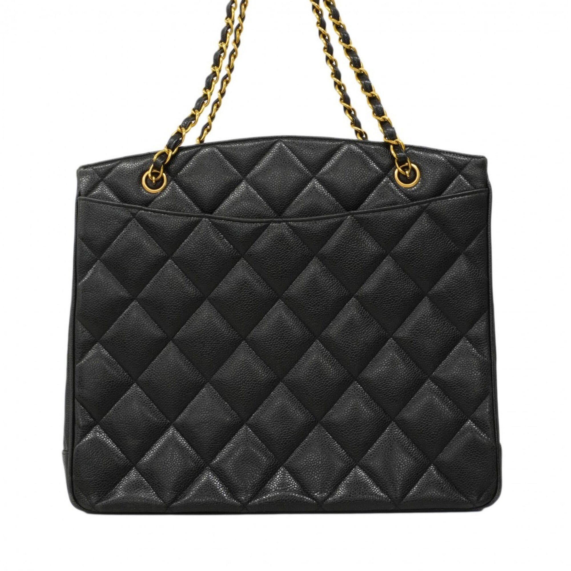 Chanel Black Grained Calfskin Tote Bag (Pre-Owned)