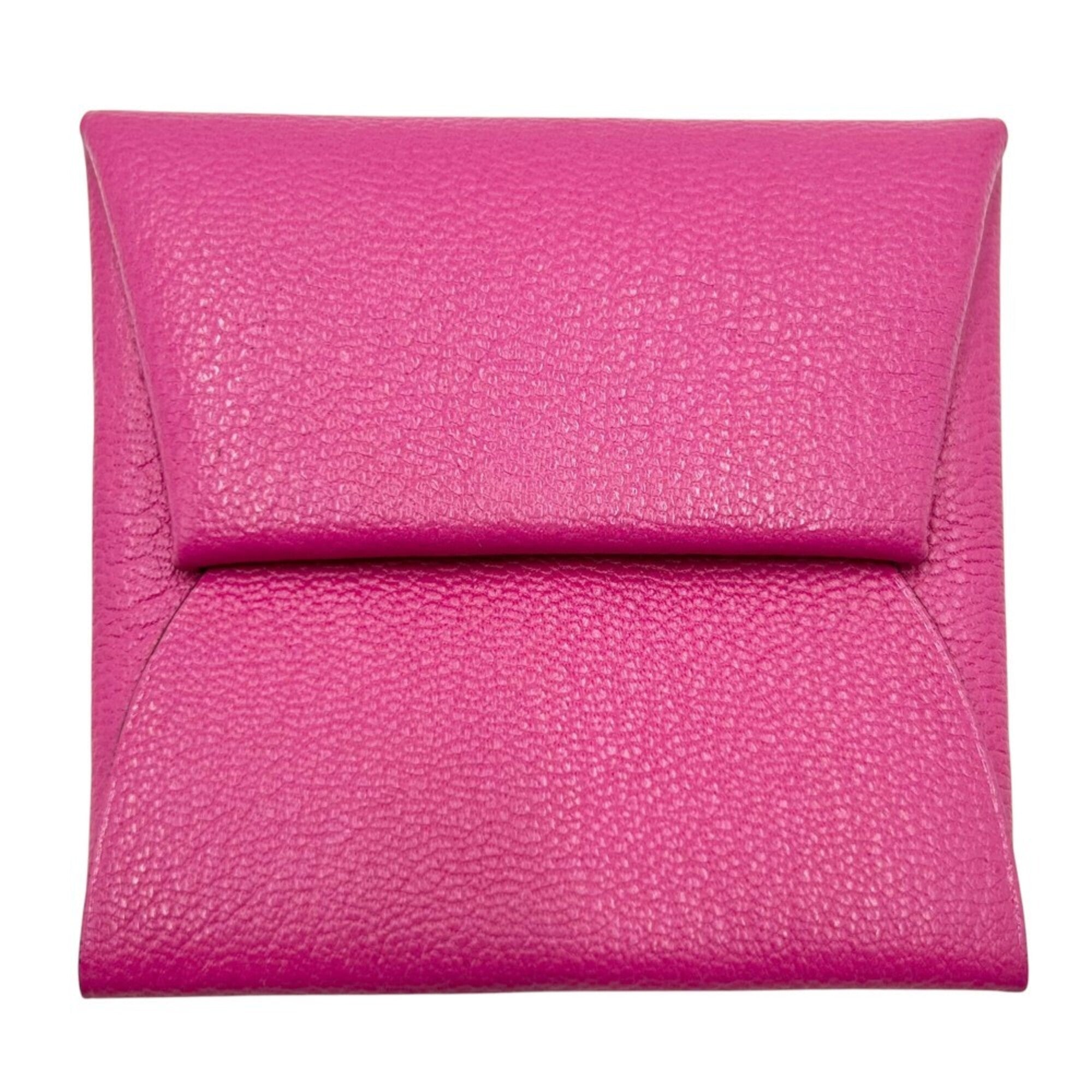 Hermes Pink Leather Coin Purse/Coin Case (Pre-Owned)