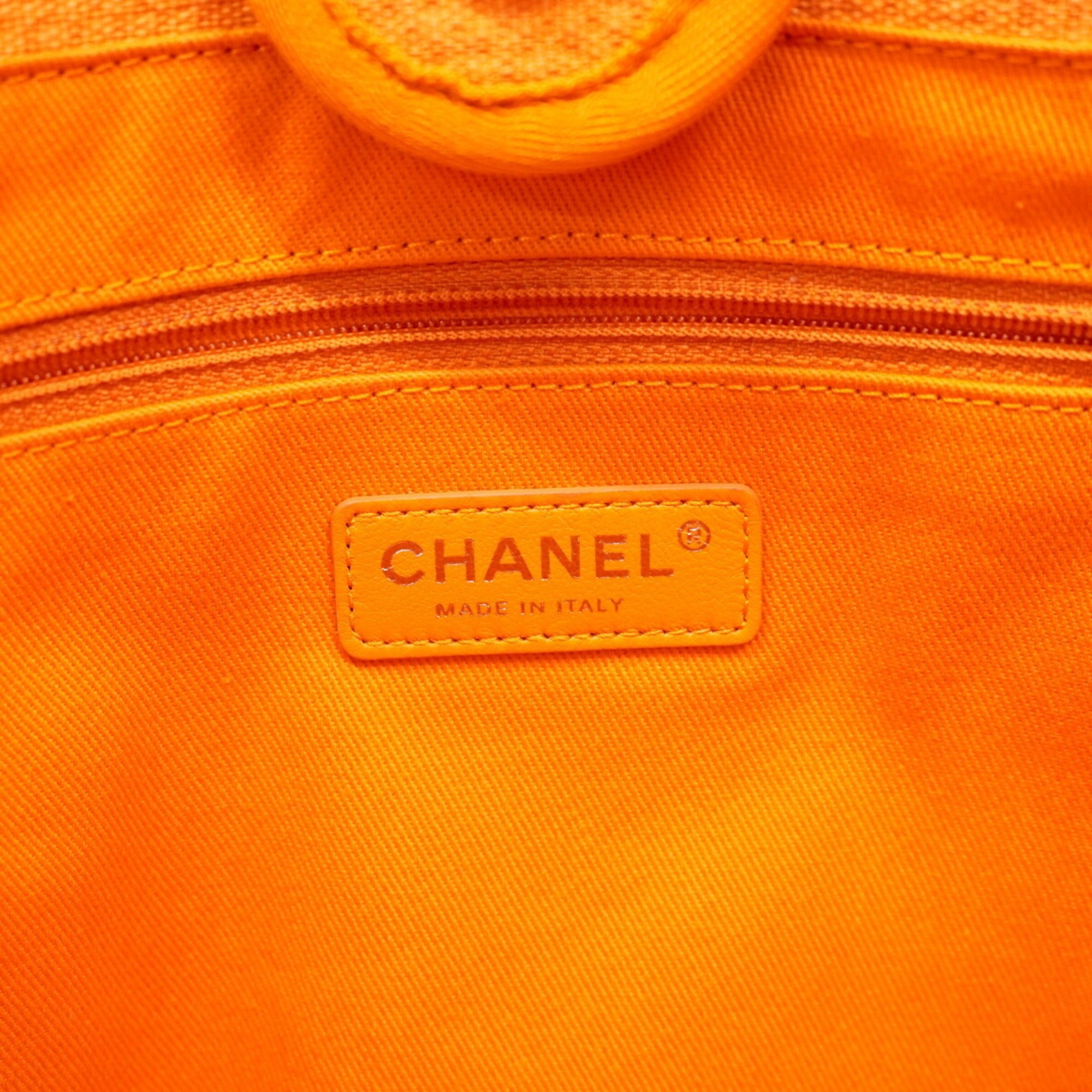 Chanel Orange Canvas Tote Bag (Pre-Owned)