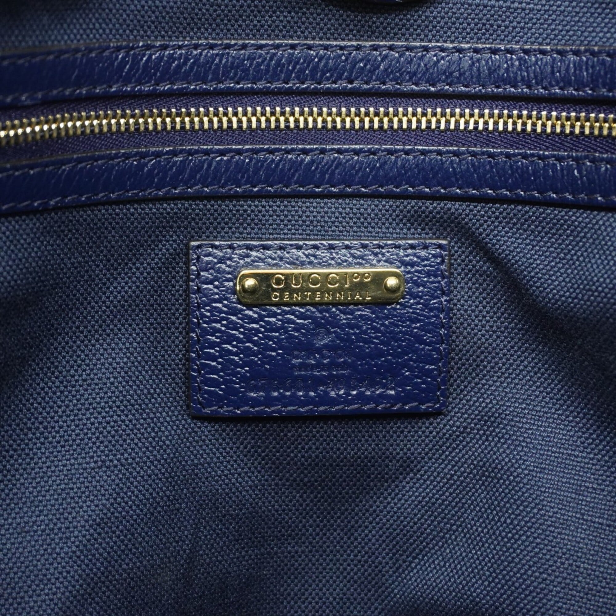 Gucci Navy Yellow Pvc Tote Bag (Pre-Owned)