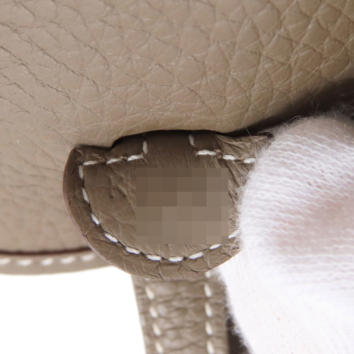Hermes Etoupe Gray Leather Shoulder Bag (Pre-Owned)
